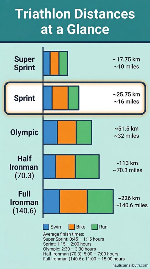 Triathlon Distances at a Glance