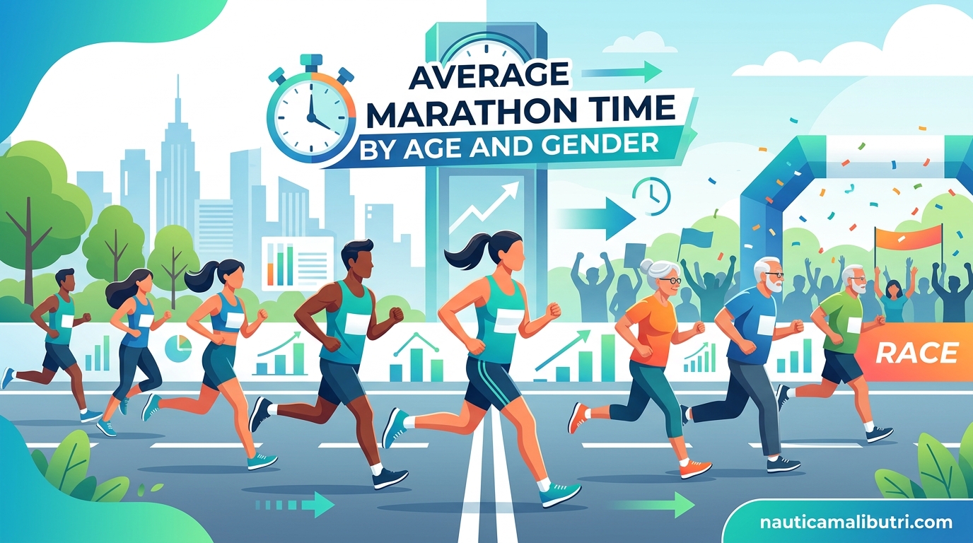 Average Marathon Time by Age and Gender