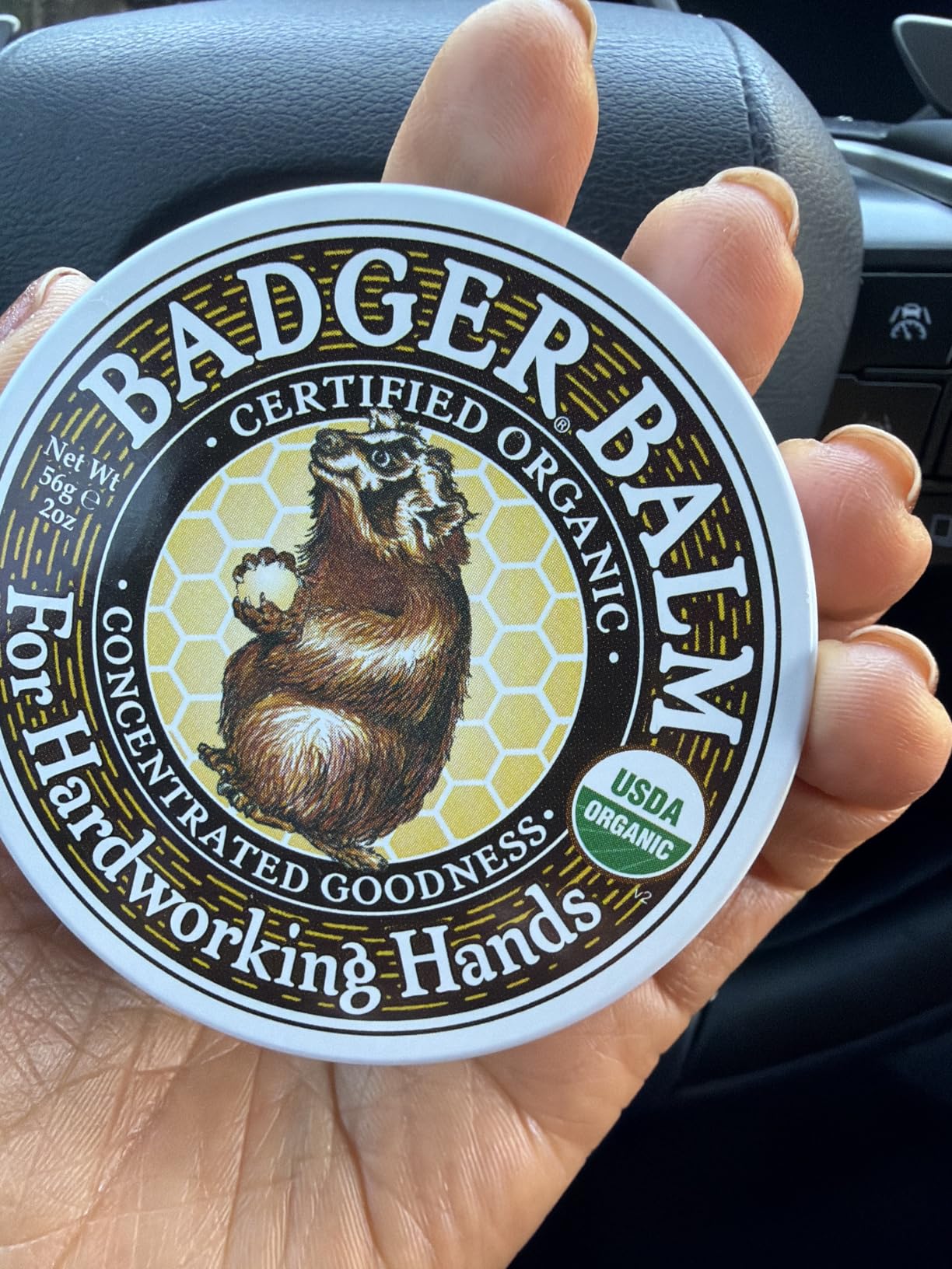Badger Healing Balm, Hard Working Hands Cream, Organic Hand Cream for Dry Cracked Hands, Long Lasting Hand Moisturizer/Dry Hands Treatment, 2 oz Tin customer photo 1