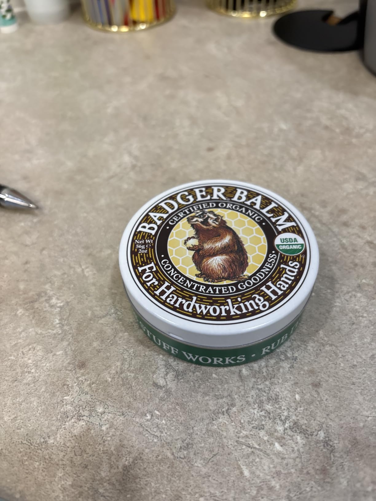 Badger Healing Balm, Hard Working Hands Cream, Organic Hand Cream for Dry Cracked Hands, Long Lasting Hand Moisturizer/Dry Hands Treatment, 2 oz Tin customer photo 2