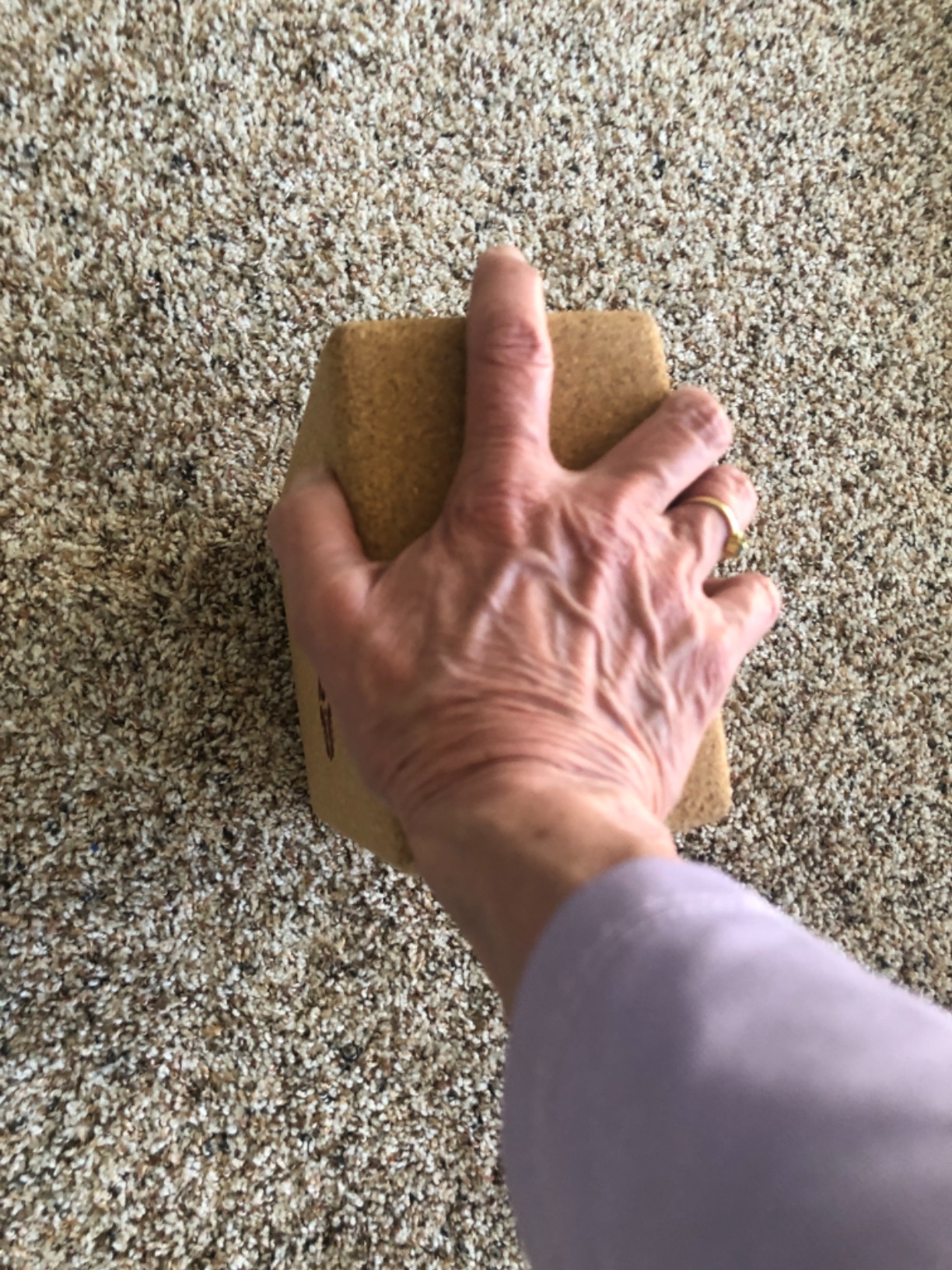 Hugger Mugger Cork Yoga Block - Naturally Grippy Texture, Durable, Made from Renewable Cork, Rounded Edges for Comfort, Great for Sweaty Hands customer photo 1