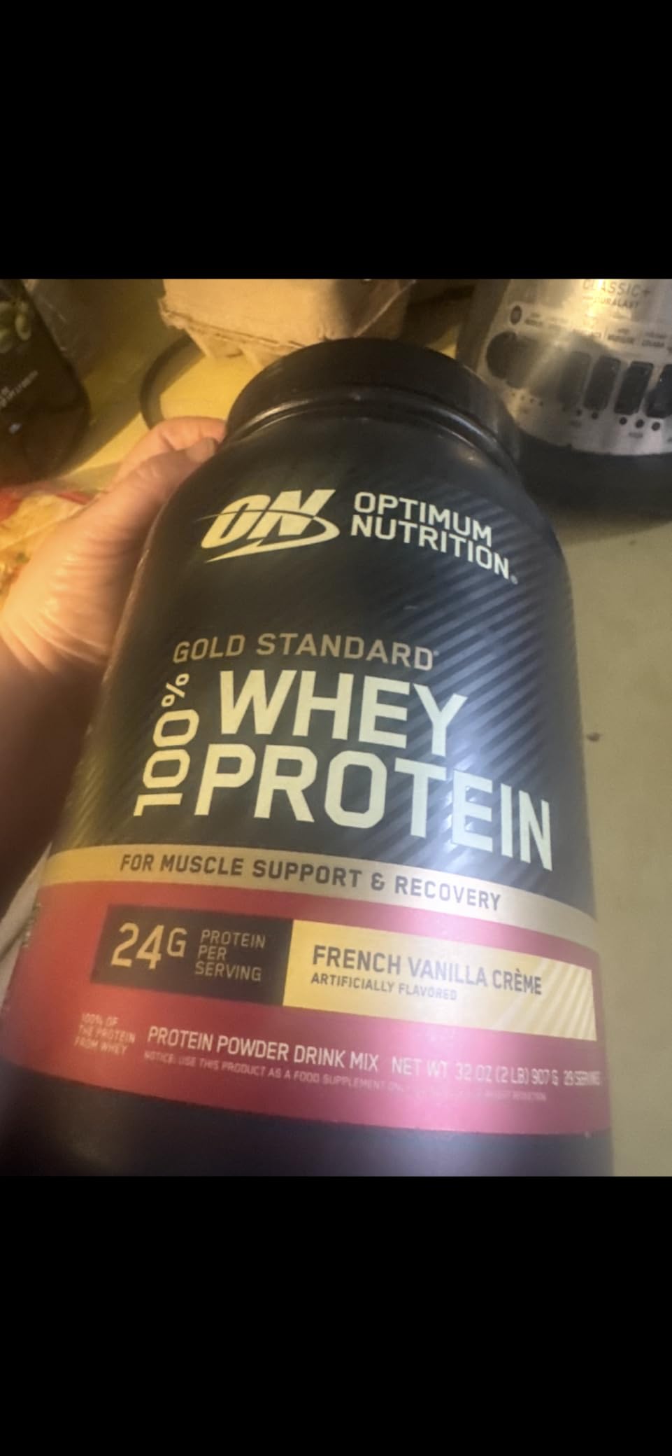 Optimum Nutrition Gold Standard 100% Whey Protein Powder, French Vanilla Creme, 5 Pound (Packaging May Vary) customer photo 1