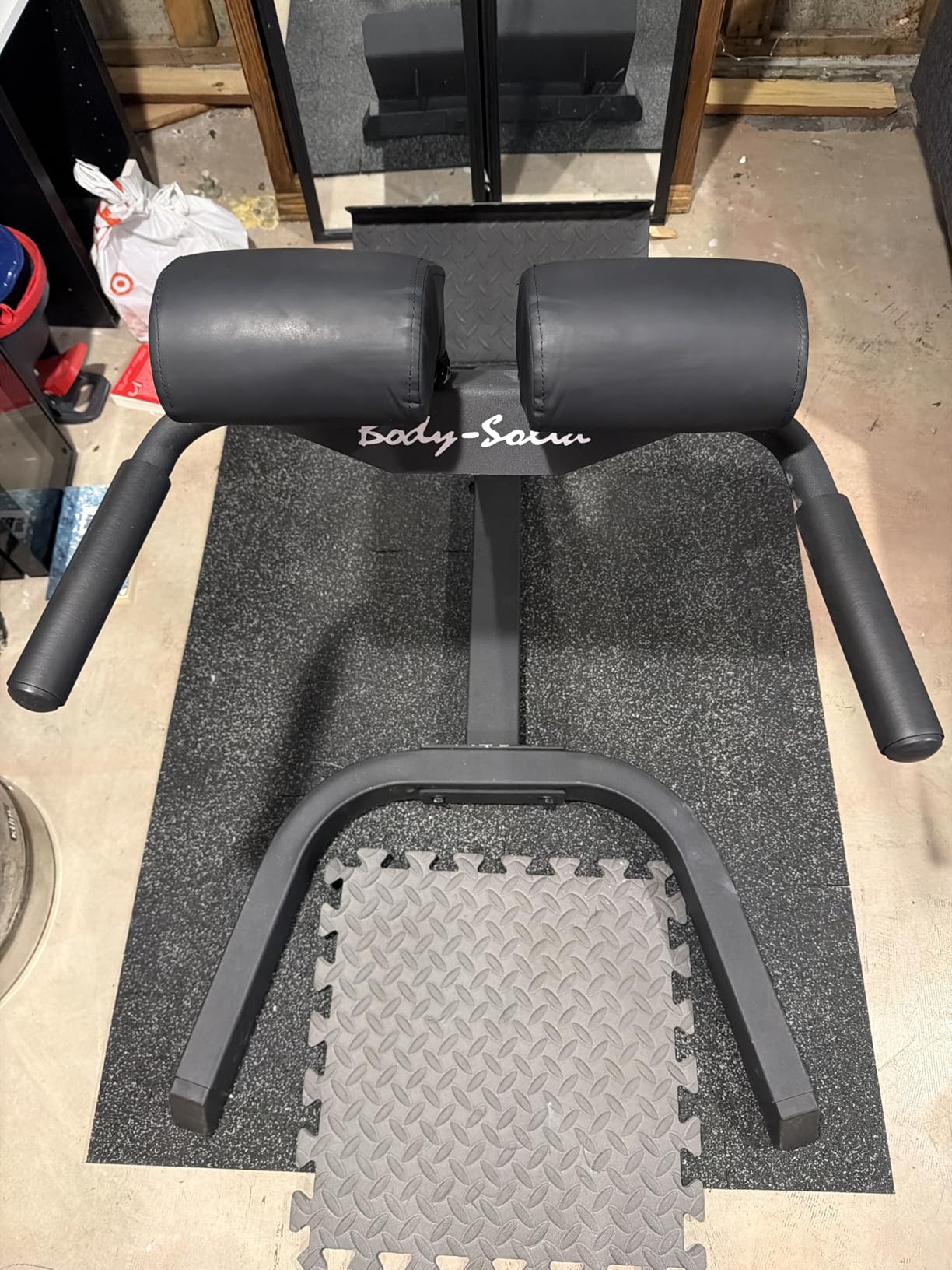 Body-Solid (GHYP345B) 45 Degree Hyperextension Bench - Adjustable Back & Abdominal Exercise Machine with Thick Support Pads for Home and Commercial Gym, Black customer photo 1