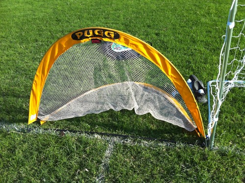 PUGG Pop Up Soccer Goal, Portable Training Football Knitted Poly Net Equipment, The Original Pickup Game Goal, Includes Two Goals & Bag customer photo 2