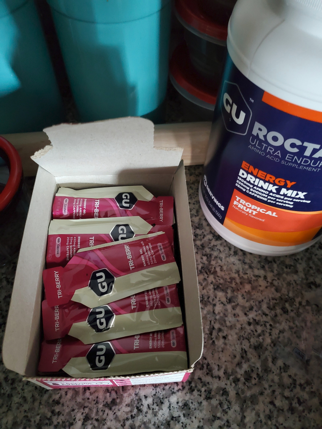 GU Energy Original Sports Nutrition Energy Gel, Tri-Berry, 24 Count Box customer photo 1