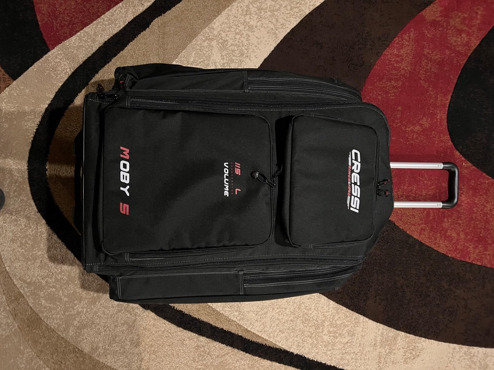 Cressi Strong Capacity Roller Luggage Bag with Backpack Straps - Moby 5 designed in Italy customer photo 2