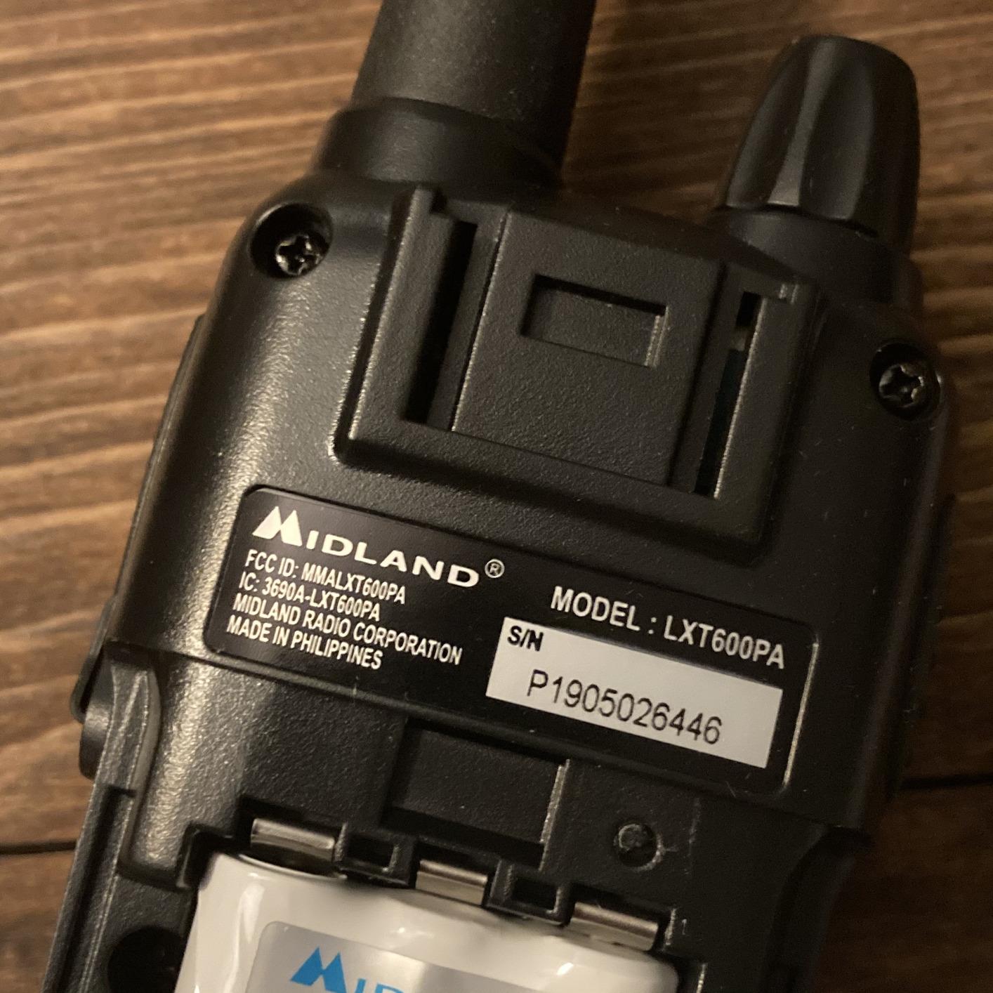 Midland LXT600VP3 36 Channel FRS Two-Way Radio - Up to 30 Mile Range Walkie Talkie, 121 Privacy Codes, NOAA Weather Scan + Alert (Pair Pack) (Black) customer photo 1