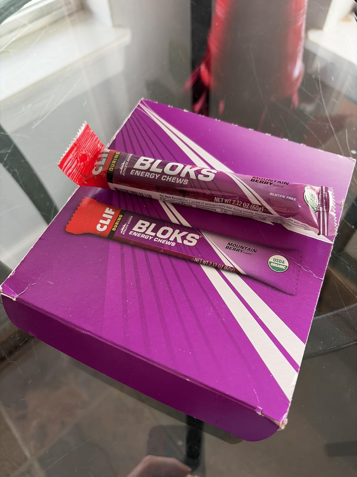 CLIF BLOKS - Mountain Berry Flavor - Energy Chews - Non-GMO - Plant Based - Fast Fuel for Cycling and Running - Quick Carbohydrates and Electrolytes - 2.12 oz. (18 Count) customer photo 1