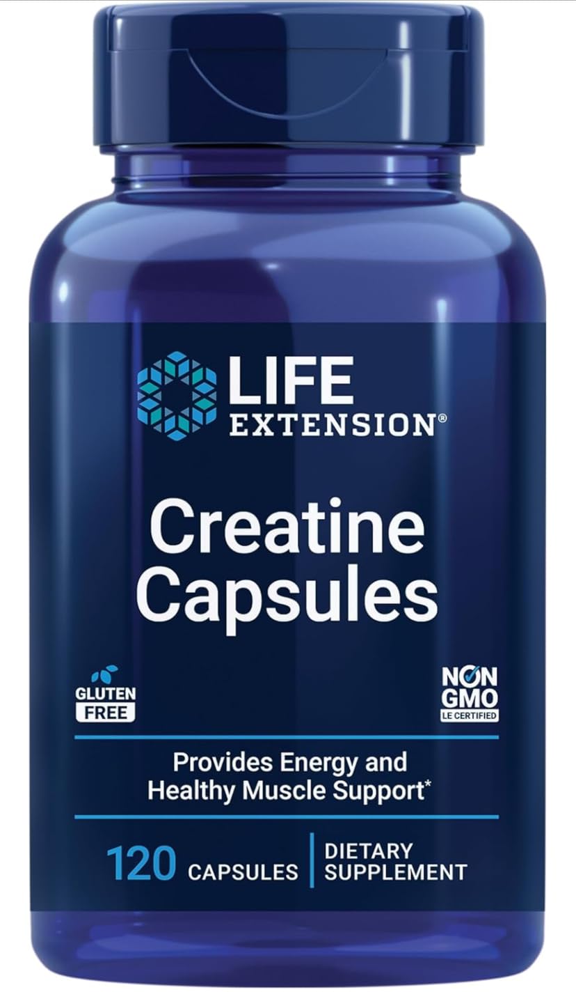 Life Extension Creatine Capsules - Creatine Monohydrate - Promotes Strength, Lean Muscle, Healthy Endurance - 120 Capsules customer photo 2