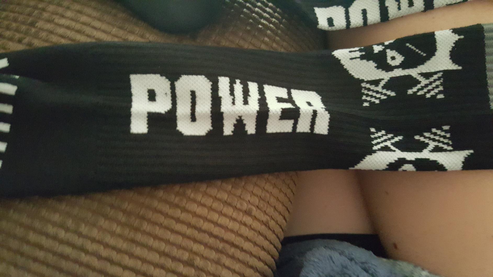 Powerful Power Skull Deadlift Knee-High Socks - Compression Lifting Socks for Men & Women - Shin Protection, Locked-In Fit customer photo 2