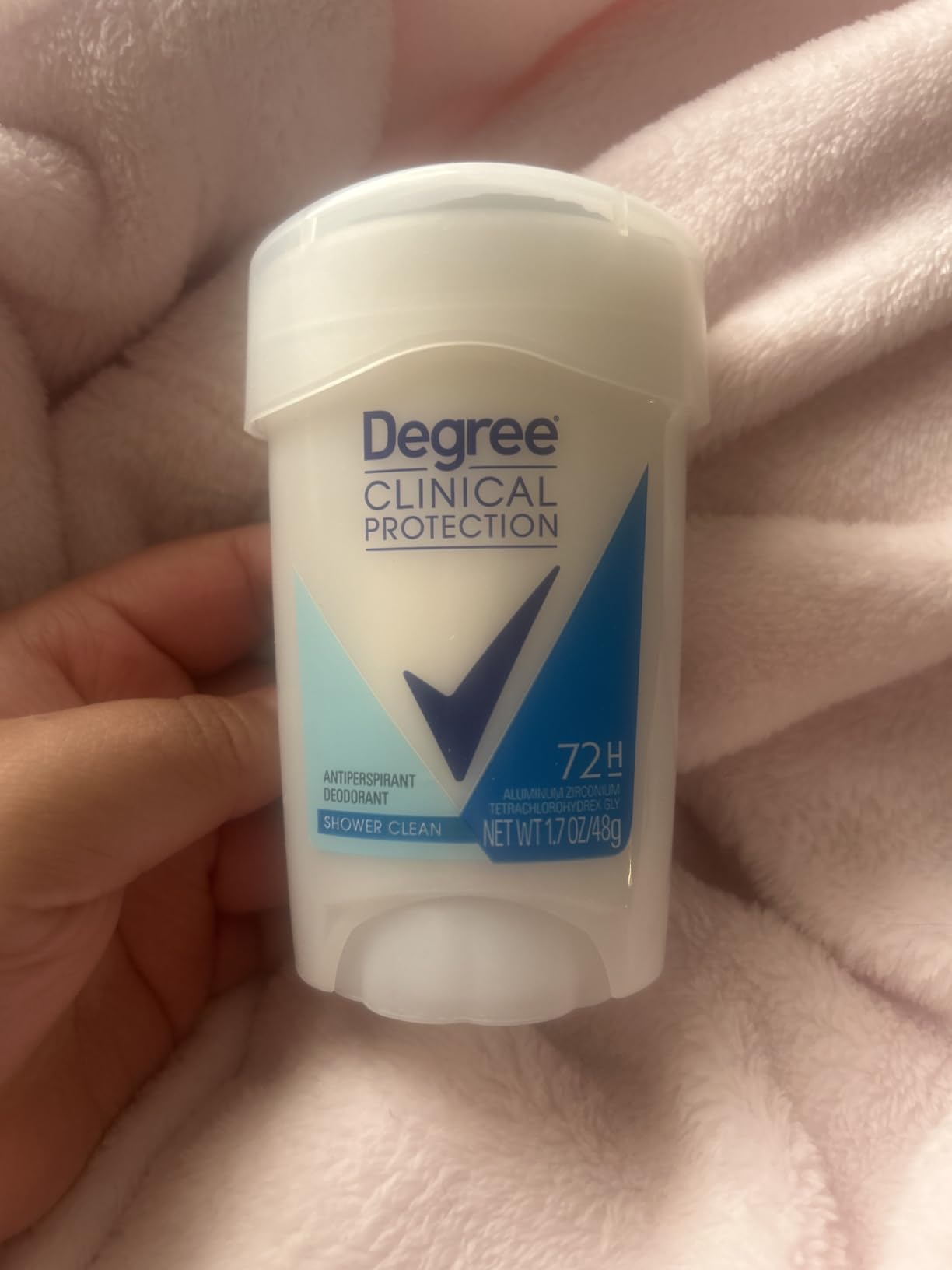 Degree Clinical Strength Antiperspirant Deodorant Shower Clean Soft Solid 96-Hour Sweat and Odor Protection 5x Types of Sweat 1.6 oz customer photo 1