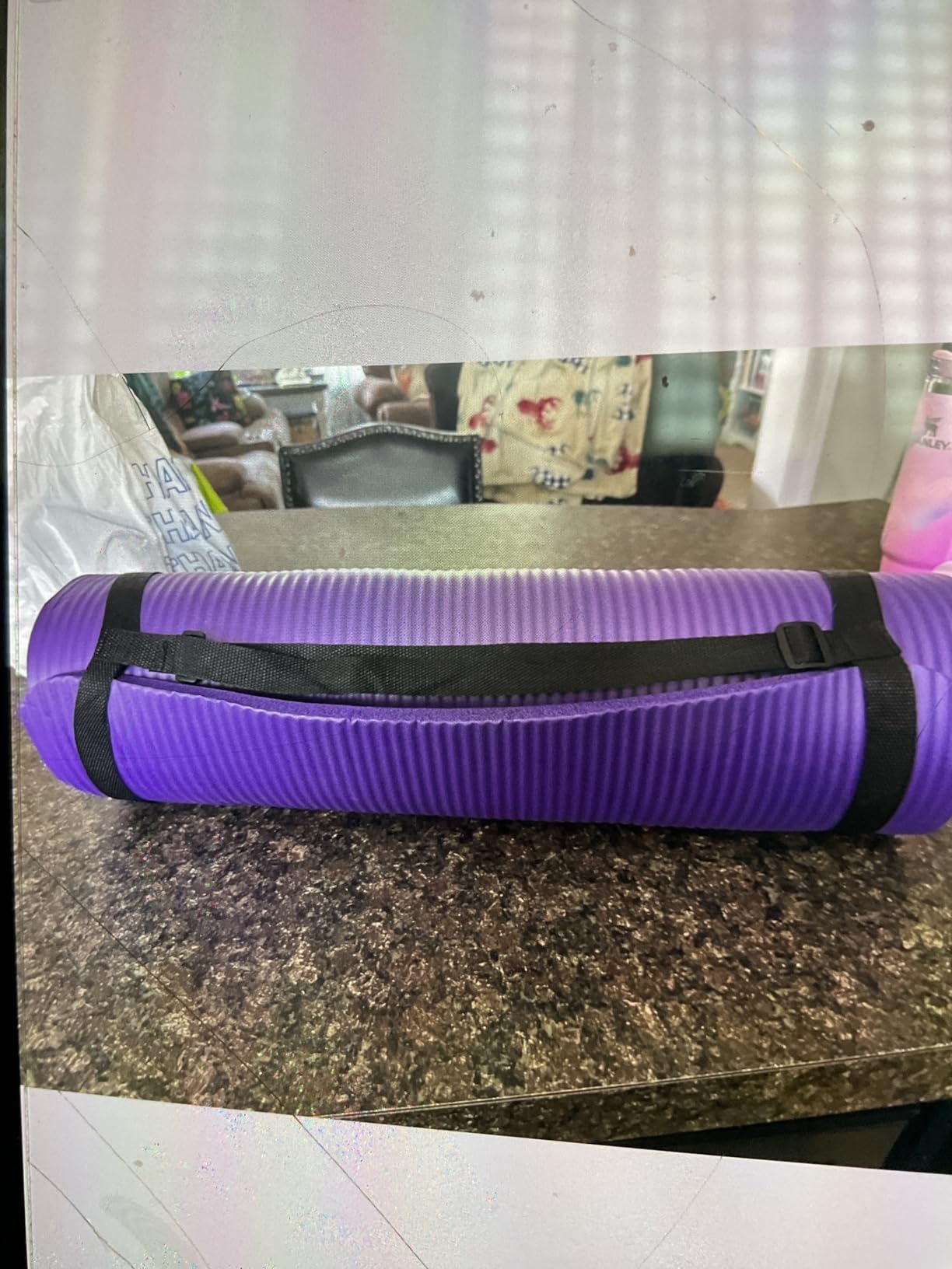 Fitvids Yoga Mat, 1/2-Inch Extra Thick High Density Exercise Mat with Carrying Strap customer photo 2