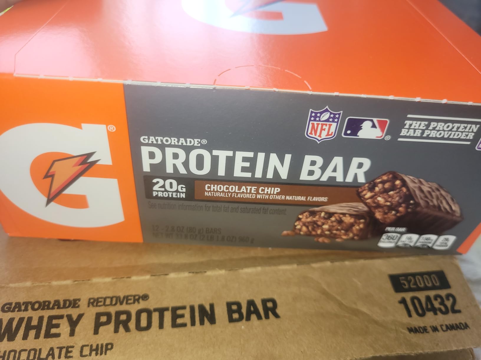 Gatorade Whey Protein Recover Bars, Chocolate Chip, 2.8 ounce(Pack of 12) customer photo 1