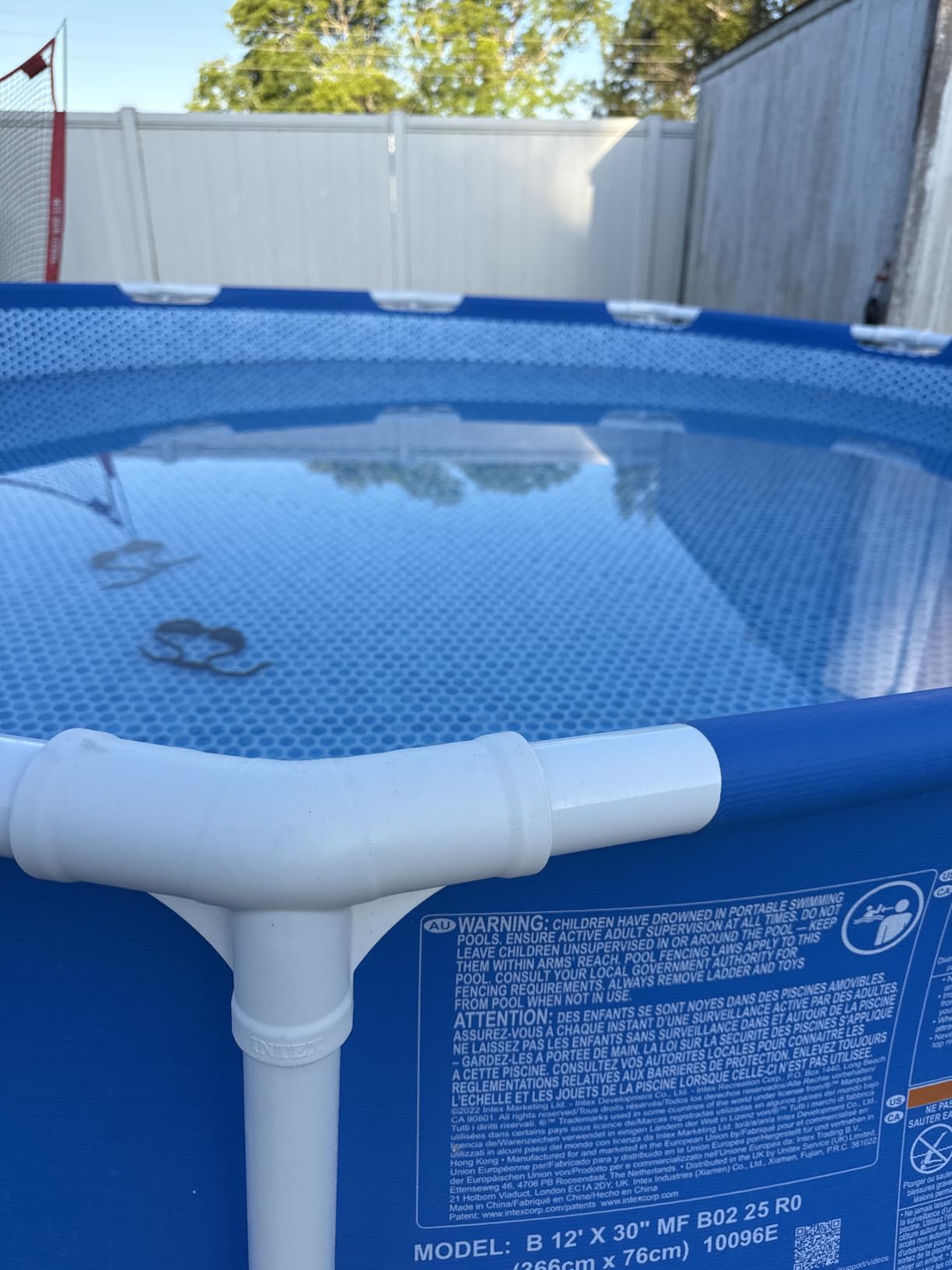 INTEX Metal Frame 10 ft x 30 in Above Ground Pool Set, Round Swimming Pool with Steel Frame, 330 GPH Cartridge Filter Pump, and Type H Filter Cartridge customer photo 1