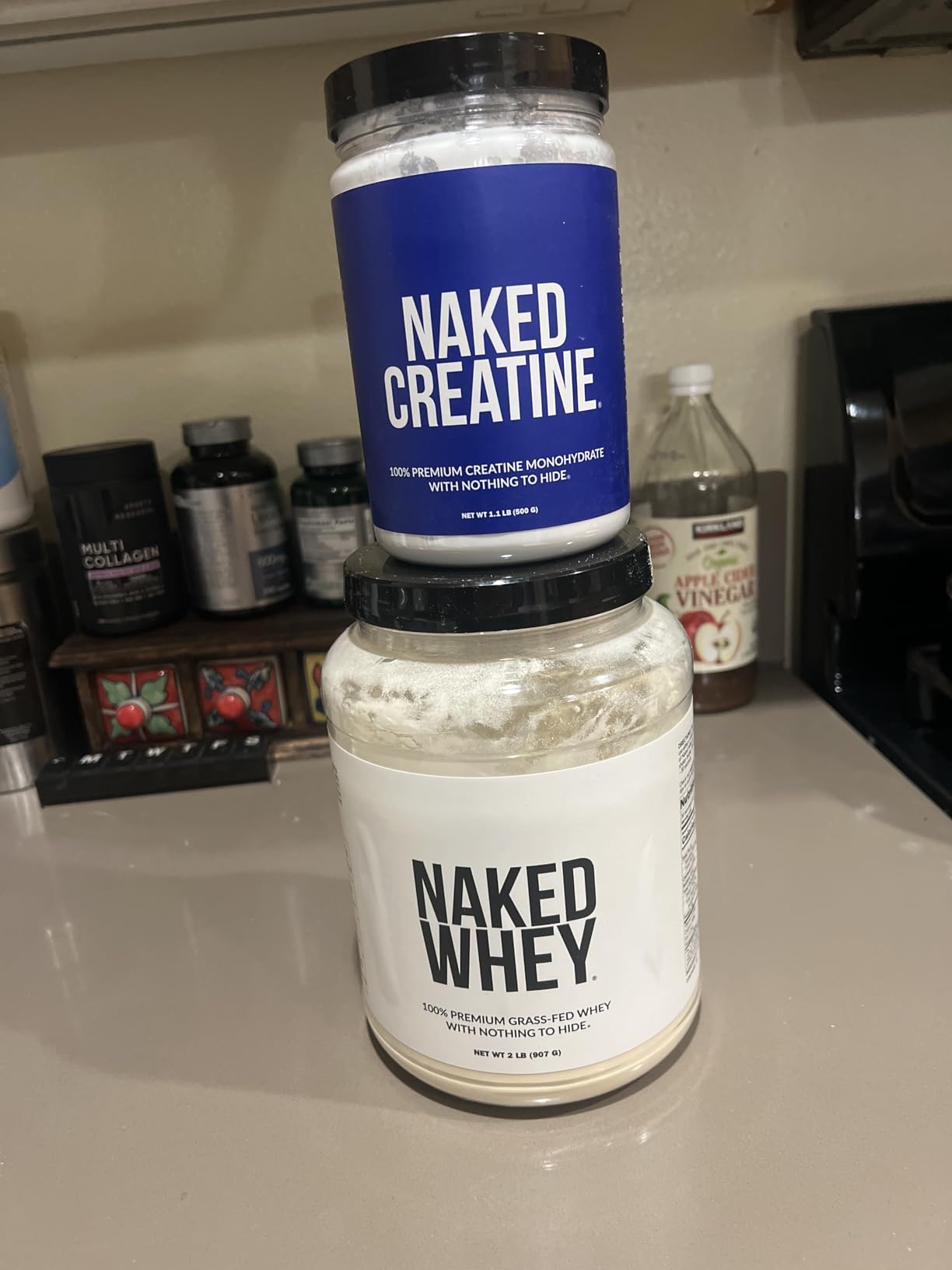 NAKED Whey 2LB 100% Grass Fed Whey Protein Powder - Only 1 Ingredient, Unflavored Whey Protein, NSF Certified, Undenatured, Gluten Free, Soy Free, No GMOs, No Preservatives customer photo 2