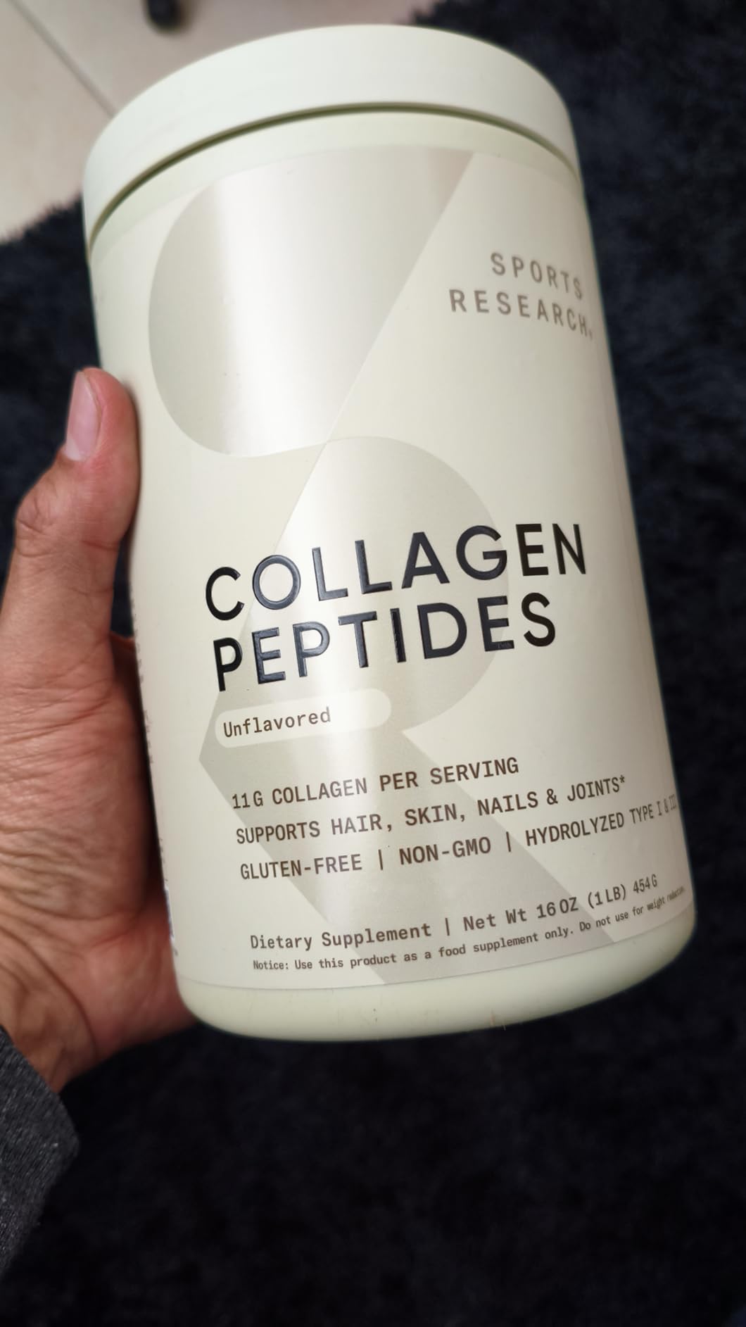 Sports Research Collagen Peptides - Hydrolyzed Type 1 & 3 Collagen Powder Protein Supplement for Skin, Nails & Joints customer photo 1