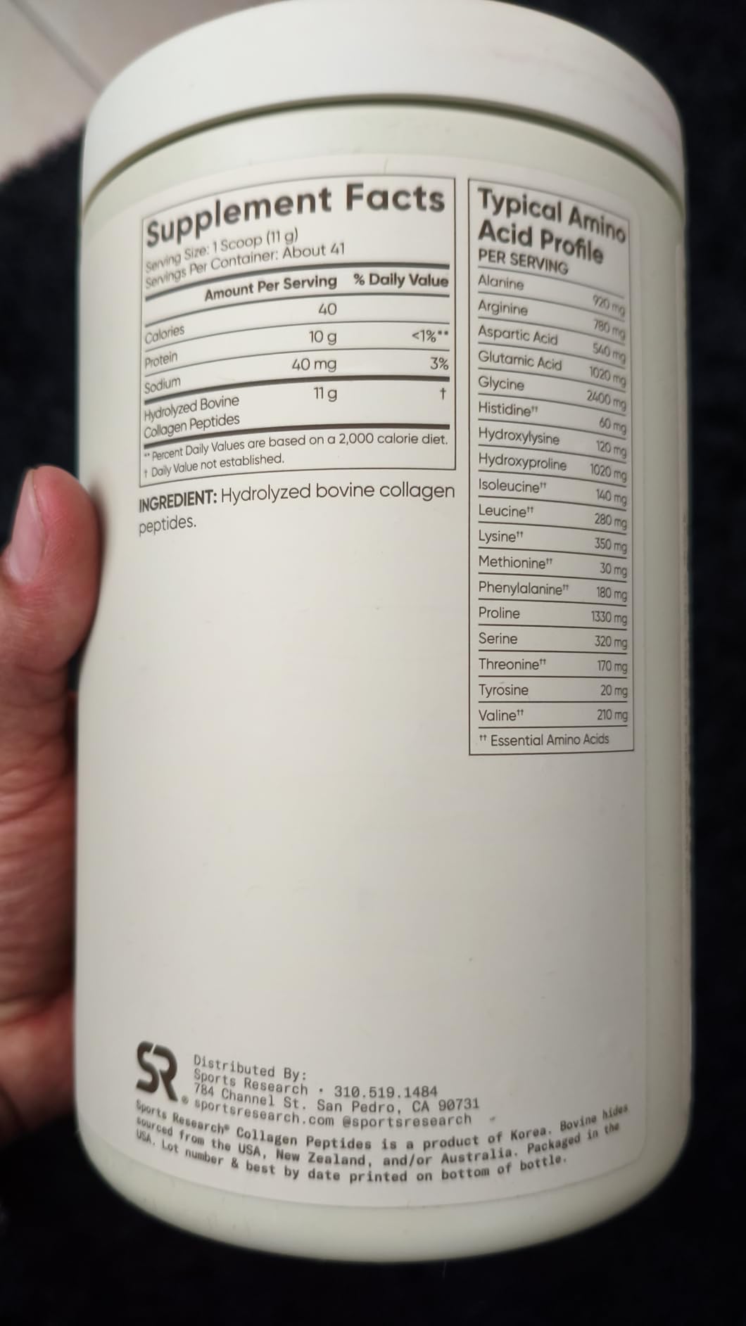 Sports Research Collagen Peptides - Hydrolyzed Type 1 & 3 Collagen Powder Protein Supplement for Skin, Nails & Joints customer photo 2