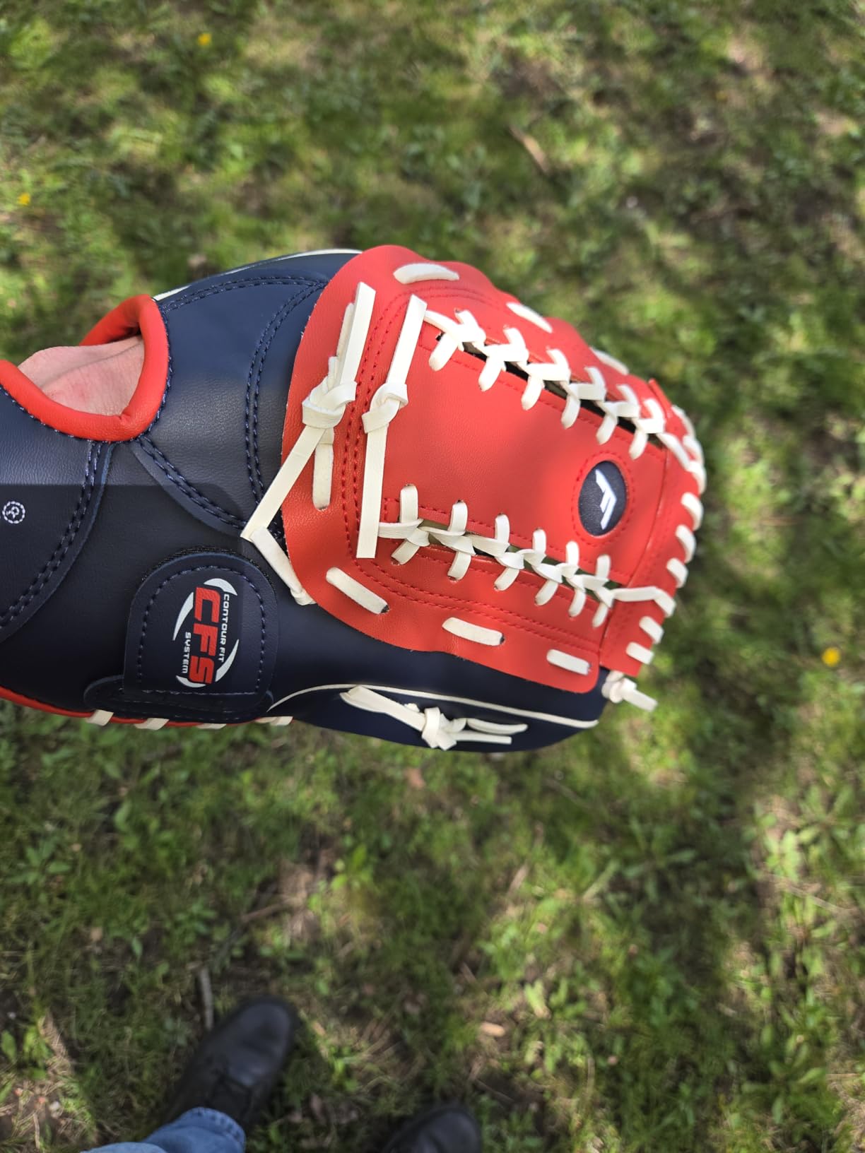 Franklin Sports Field Master Baseball + Softball Glove - Field Master Adult + Youth Baseball + Softball Mitt - Men's + Women's Gloves - Right Hand Throw customer photo 1