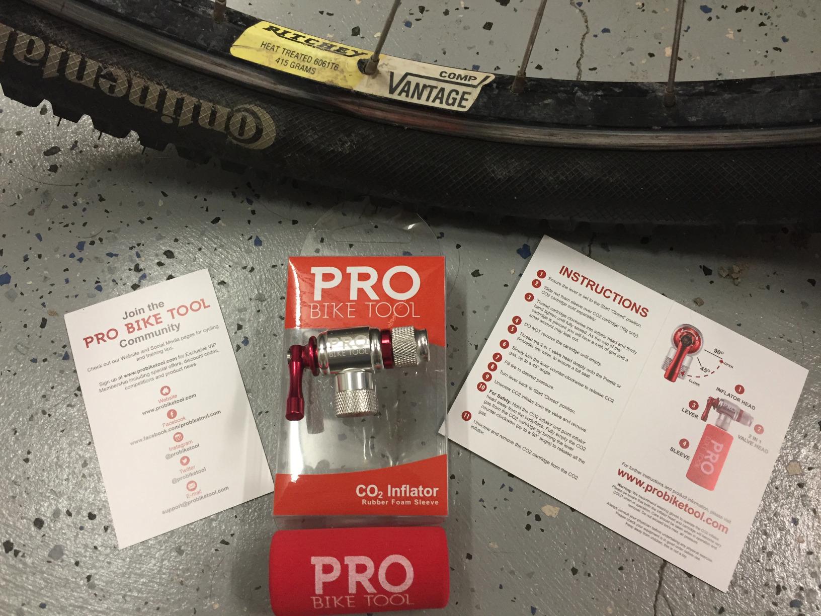 Pro Bike Tool CO2 Inflator Quick & Easy - Presta & Schrader Valve Compatible - Bicycle Tyre Pump for Road & Mountain Bikes - Insulated Sleeve - No CO2 Cartridges Included customer photo 2