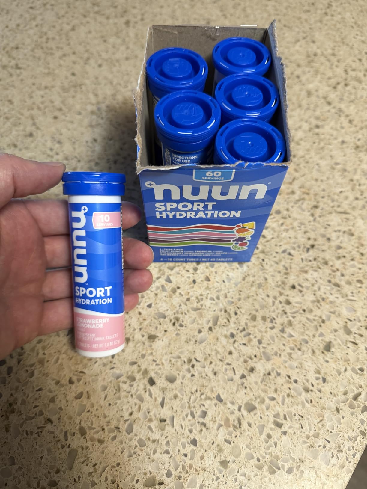 Nuun Sport Electrolyte Tablets with Magnesium, Calcium, Potassium, Chloride & Sodium, Gluten Free & Vegan, Mixed Flavors, 6 Pack (60 Servings Total) customer photo 2