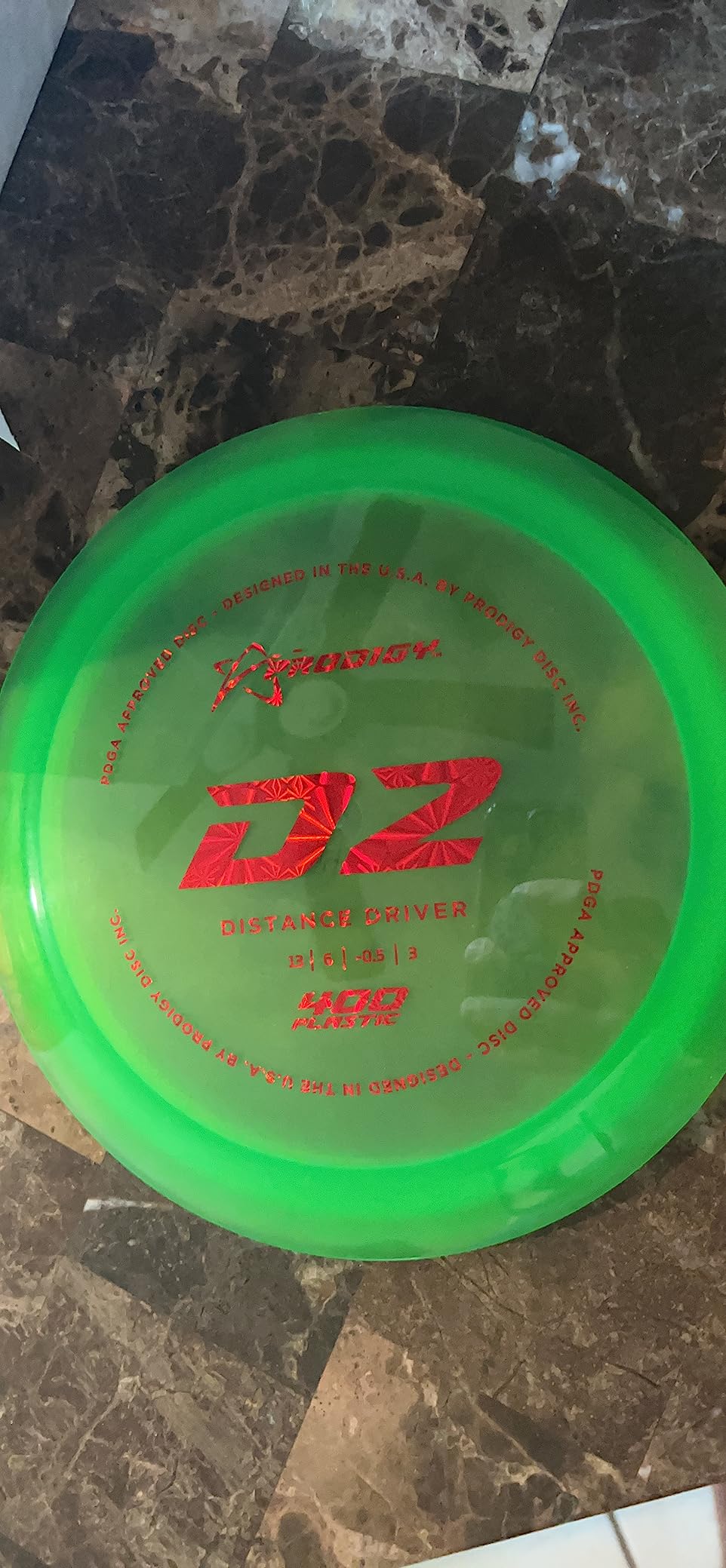 Prodigy Disc 400 D2 Driver | Overstable Disc Golf Distance Driver | Great Grip in All Conditions | Designed for Strong Throwers | Colors May Vary customer photo 1
