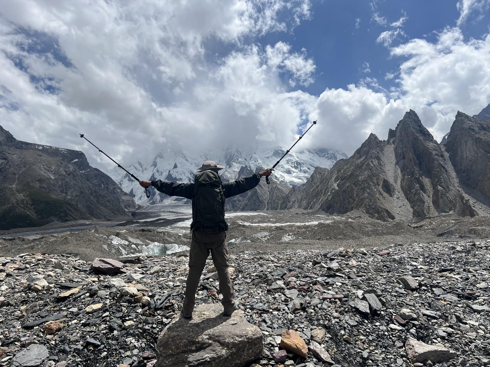 100% Carbon Fiber Trekking Poles by USA Brand - Ultra Strong Lightweight Collapsible Hiking Poles with Cork and EVA Foam Grips & Quick Adjustable Flip Locks customer photo 2
