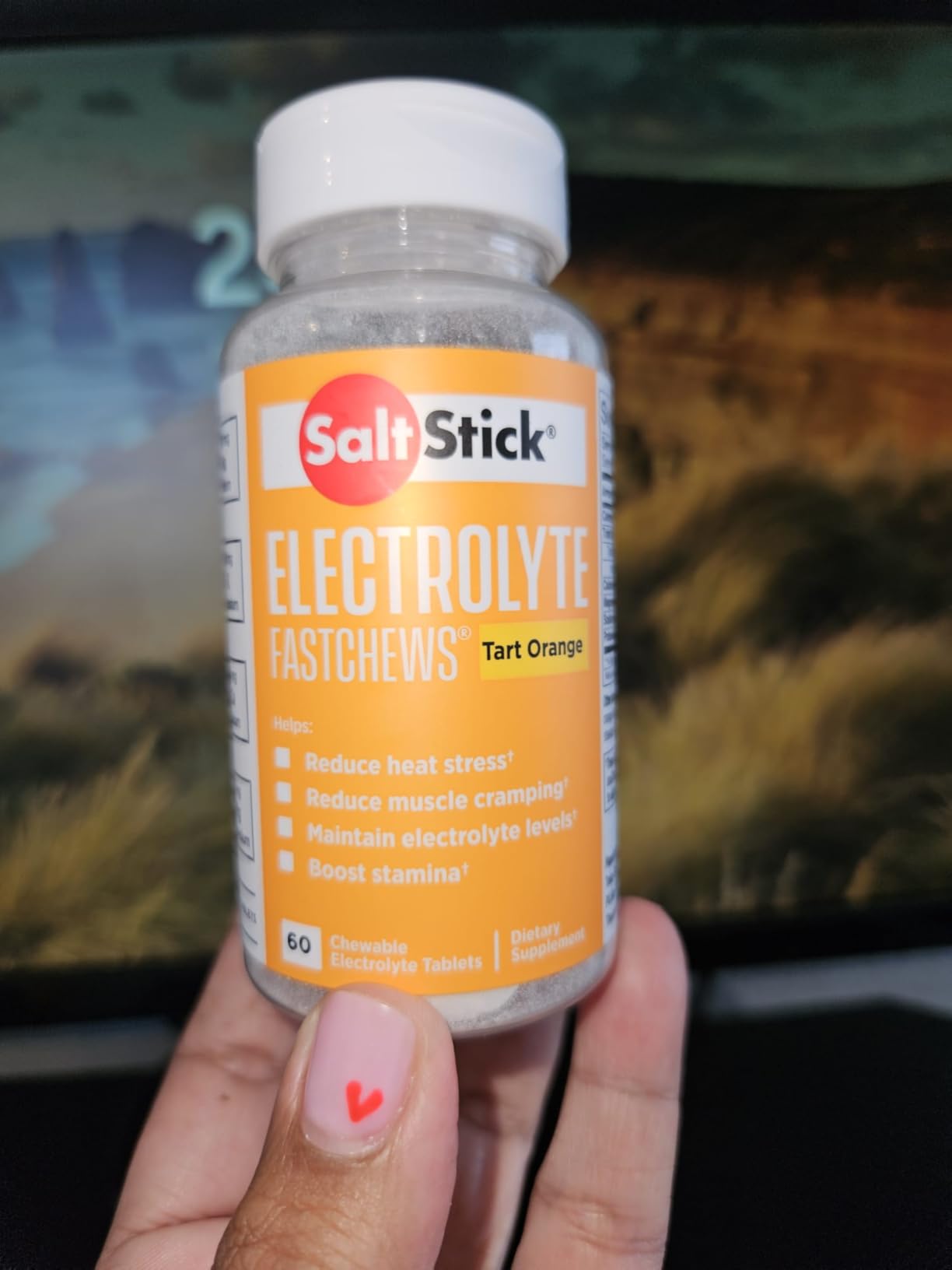 SaltStick Electrolyte FastChews - 60 Orange Chewable Electrolyte Tablets - Salt Tablets for Runners, Sports Nutrition, Electrolyte Chews - 60 Count Bottle customer photo 2