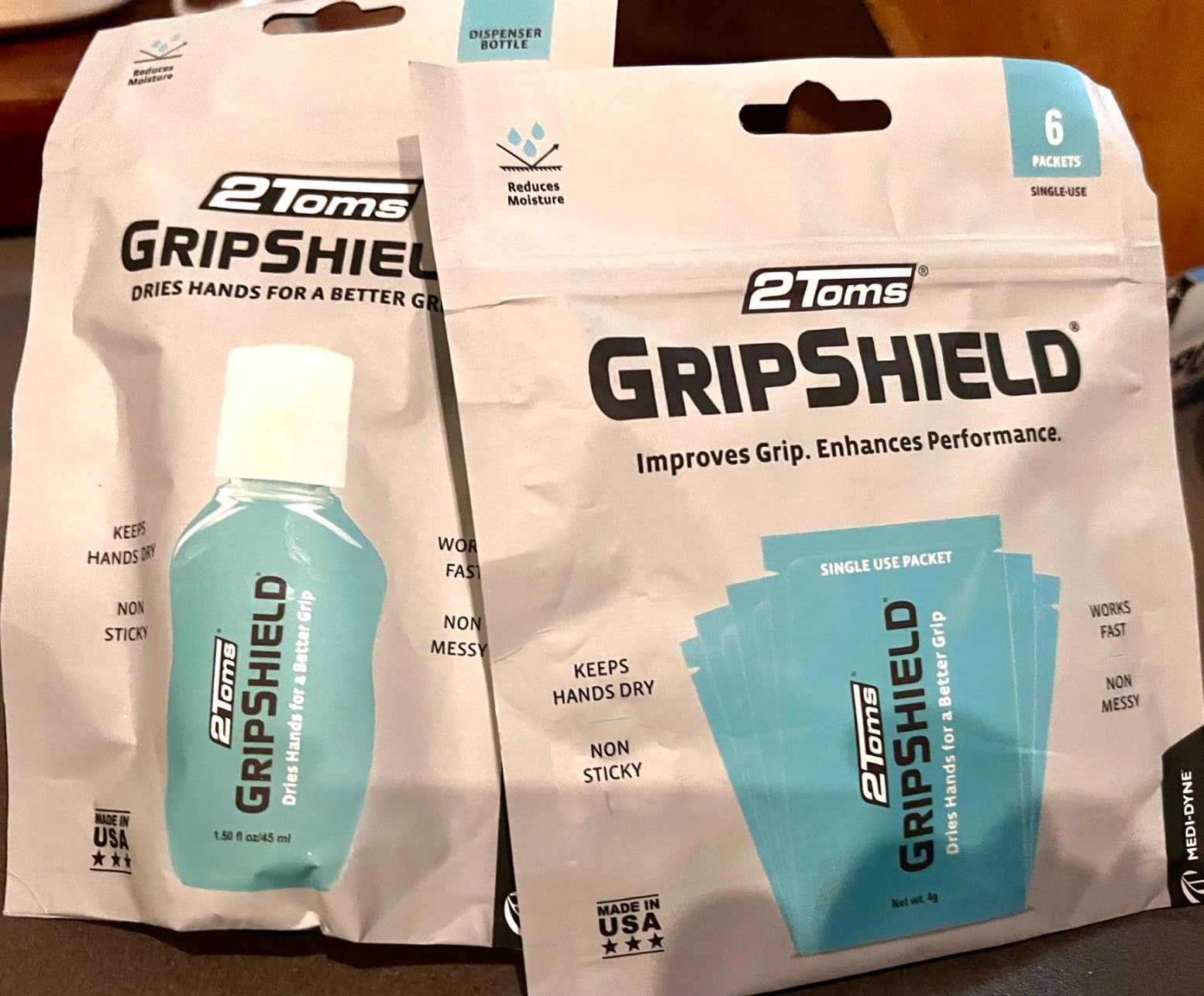 2Toms GripShield, Non-Sticky Grip Enhancer, Dry Grip Solution for Sweaty Hands, Tennis, Pickleball, Golf, Pole Dancing, and Gaming customer photo 1