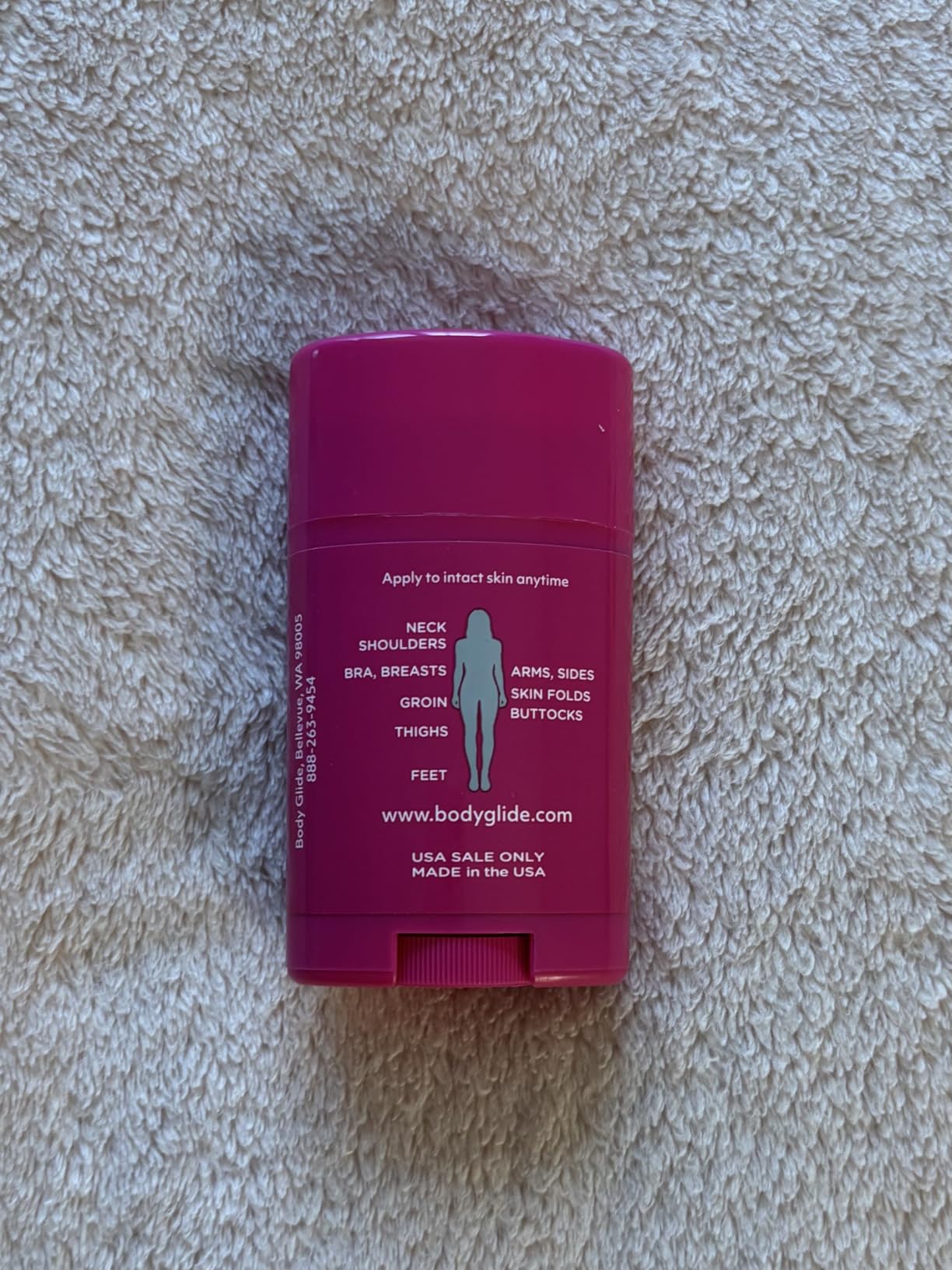Body Glide For Her Anti Chafe Balm | Chafing stick with added emollients | Great for dry, sensitive skin and/or sensitive areas | Use on chest, bra, butt, groin, arm, and thigh chafing | 1.5oz customer photo 2