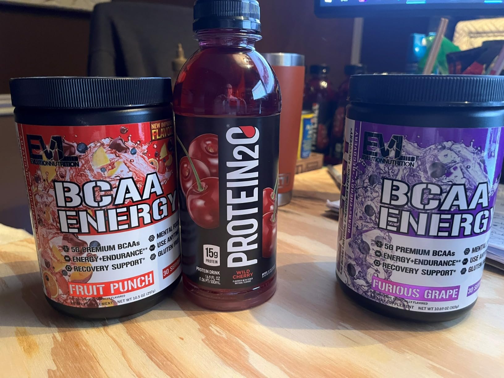 EVL BCAAs Amino Acids Powder - BCAA Energy Pre Workout Powder for Muscle Recovery Lean Growth and Endurance - Rehydrating Post Workout Recovery Drink with Natural Caffeine - Furious Grape customer photo 1
