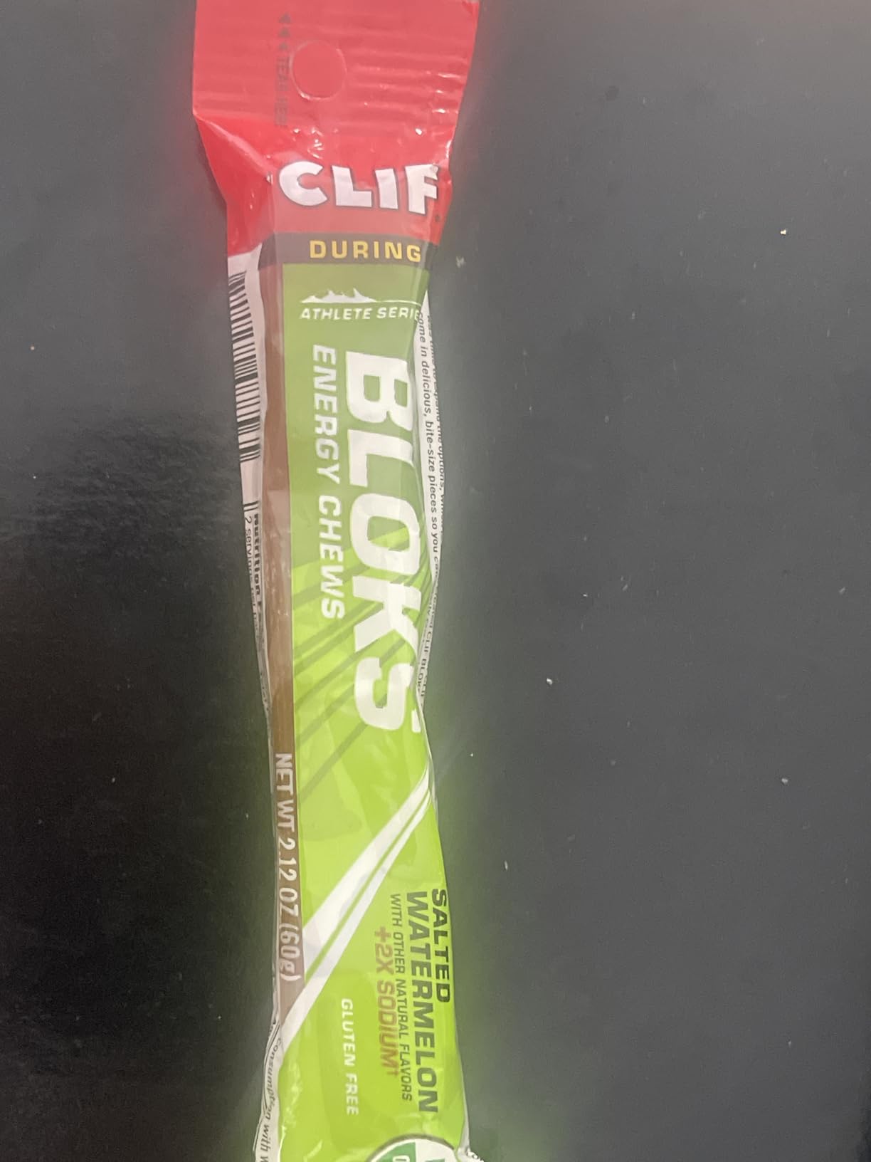 CLIF BLOKS - Salted Watermelon Flavor with 2X Sodium - Energy Chews - Non-GMO - Plant Based - Fast Fuel for Cycling and Running - Quick Carbohydrates and Electrolytes - 2.12 oz. (18 Count) customer photo 2
