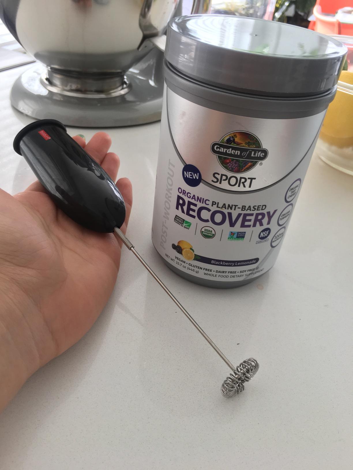 Garden of Life Sport Organic Plant-Based Recovery Powder - Muscle Recovery Supplement for Women & Men with Vitamins and Magnesium, Non-GMO, Gluten-Free, BlackBerry Lemonade Flavor, 30 Servings customer photo 2