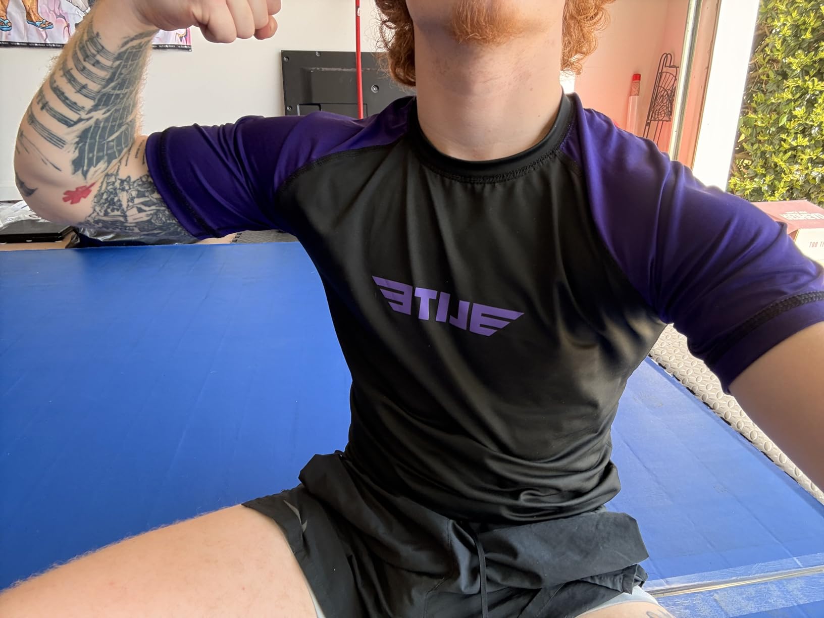 Jiu Jitsu BJJ Rash Guards, Men's BJJ, No GI, MMA Ranked Short Sleeve Compression Base Layer Rash Guard customer photo 2