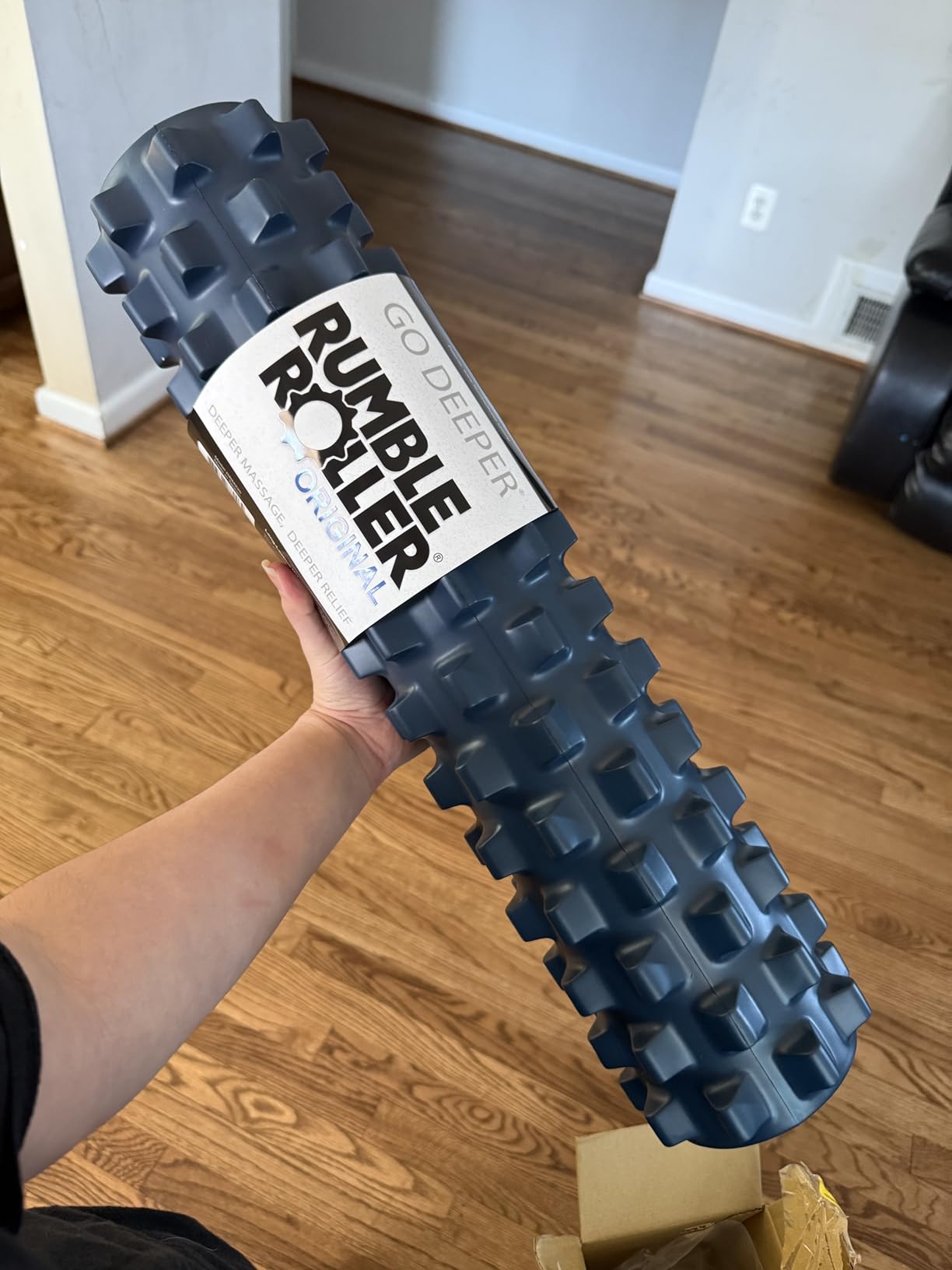RumbleRoller Original Textured Foam Roller - Deep Tissue, Self Myofascial Release Massage Therapy Roller customer photo 1