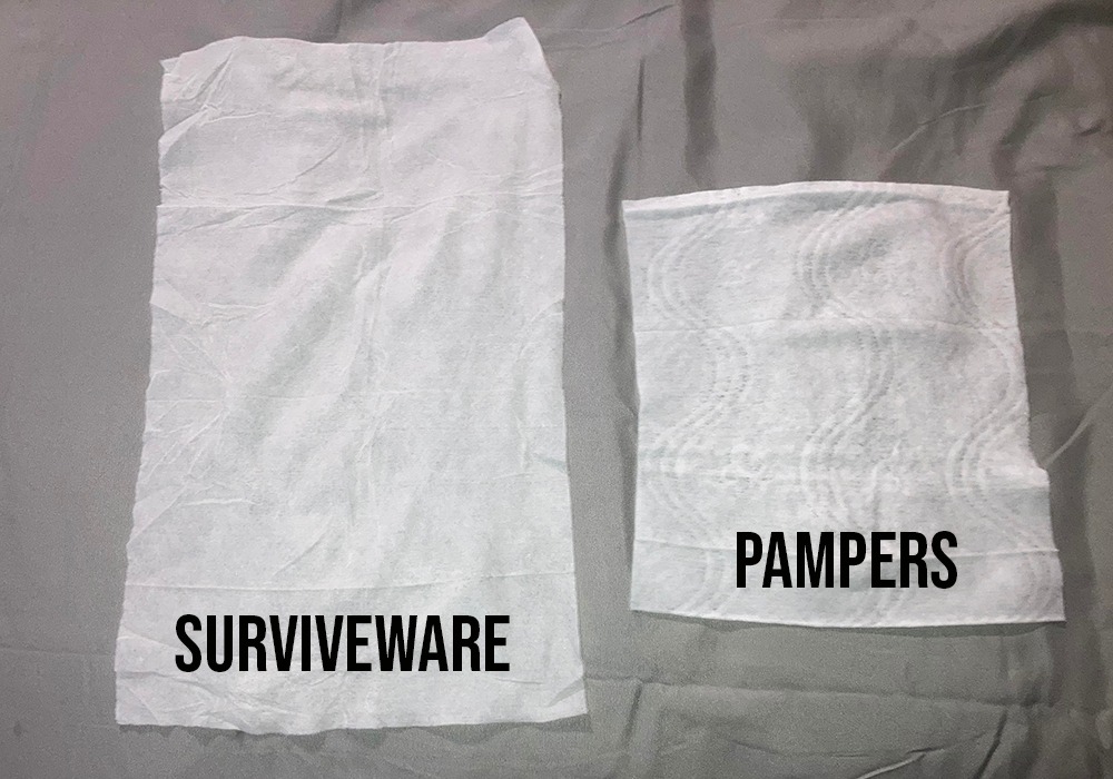 Surviveware Biodegradable Wipes Men or Women - Shower Wet Wipes Face, Body & Butt - Outdoors, Travel, Camping & Post Workout - Total of 32 Wipes - 32 Count, Pack of 1 customer photo 1