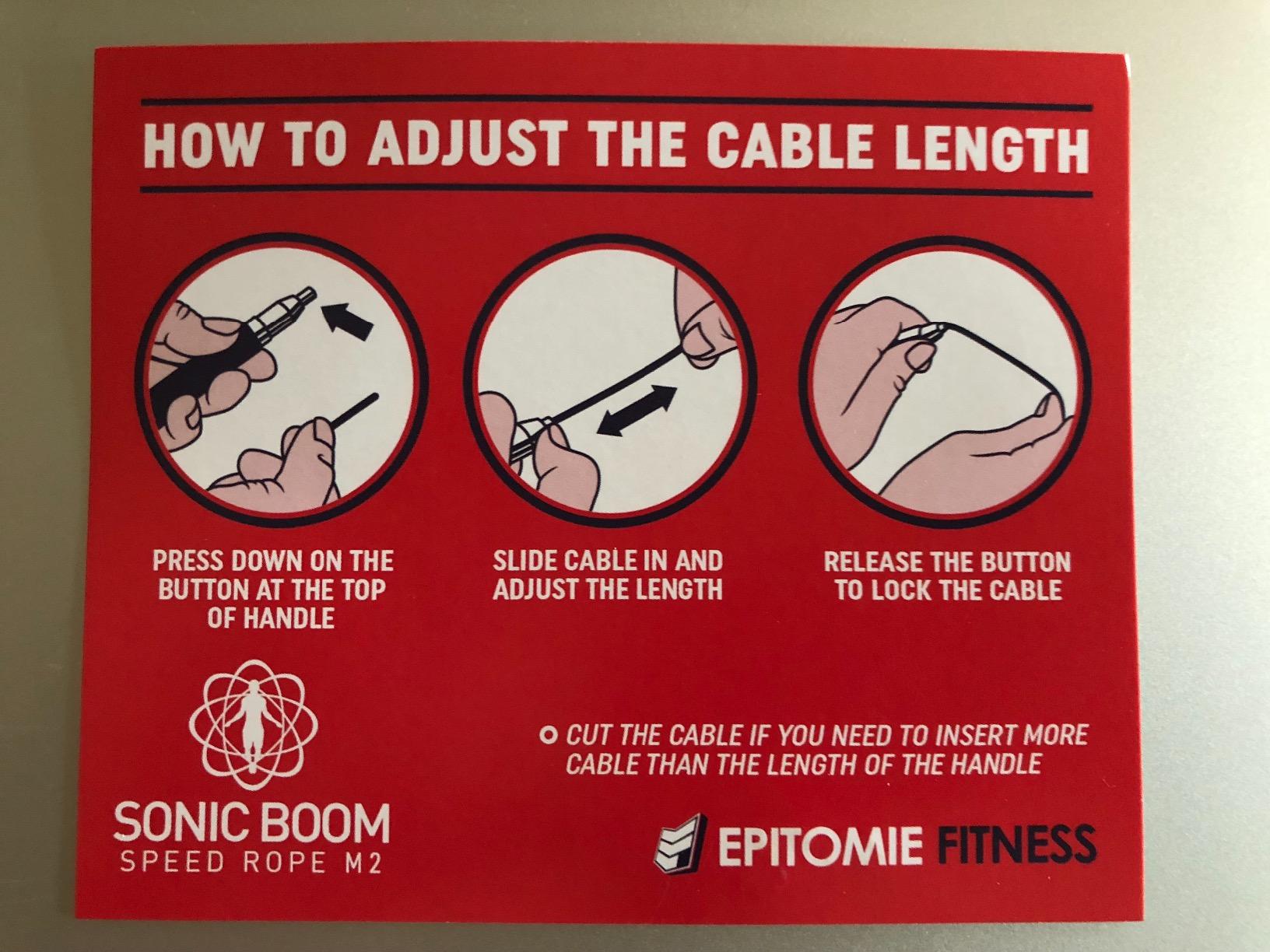 Epitomie Fitness Sonic Boom M2 High Speed Jump Rope - Patent Pending Self-Locking, Screw-Free Design - Weighted, 360 Degree Spin, Silicone Grip with 2 Speed Rope Cables for Home Workout customer photo 2