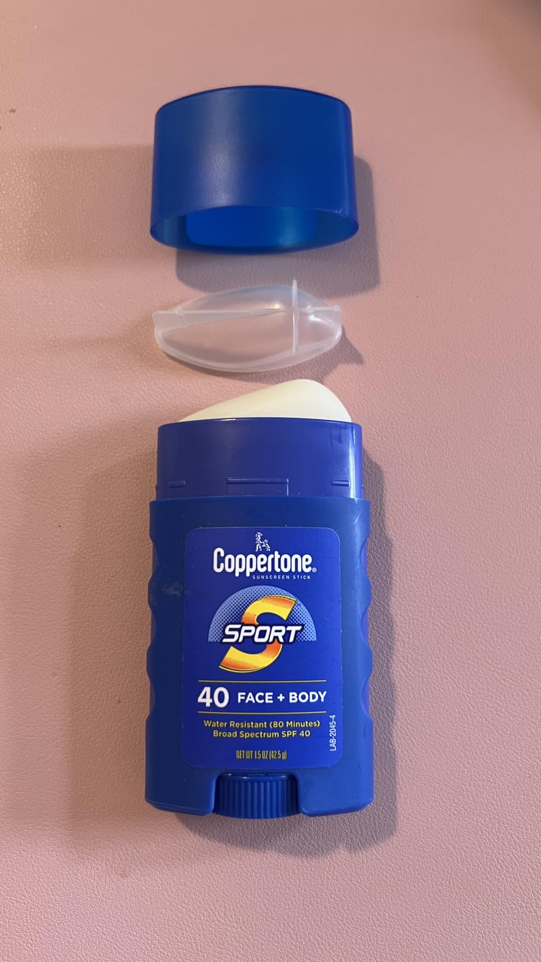 Coppertone Sport Sunscreen Stick SPF 40, Stick Sunscreen for Face and Body, Water Resistant, Travel Size, 1.5 Oz customer photo 2