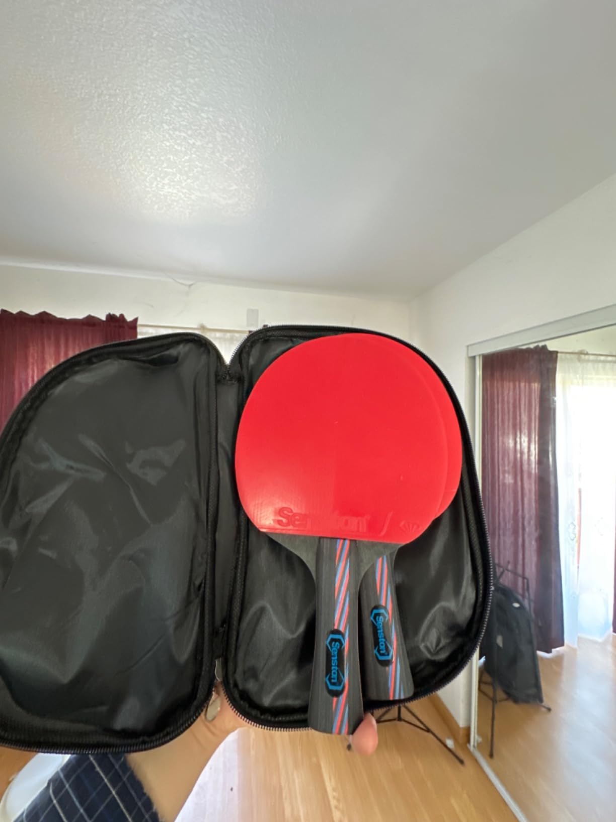 Senston Professional Table Tennis Paddles Advance Intermediate Ping Pong Paddles Set of 2, Table Tennis Racket with Carry Case customer photo 1
