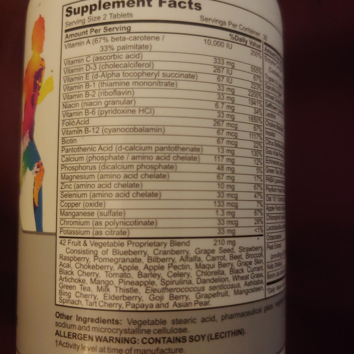 Runner Multivitamin | Engineered Vitamin with Antioxidants and Complete B Complex to Support Endurance & Energy | Probiotics, Whole Foods | Certified Running Supplements customer photo 1