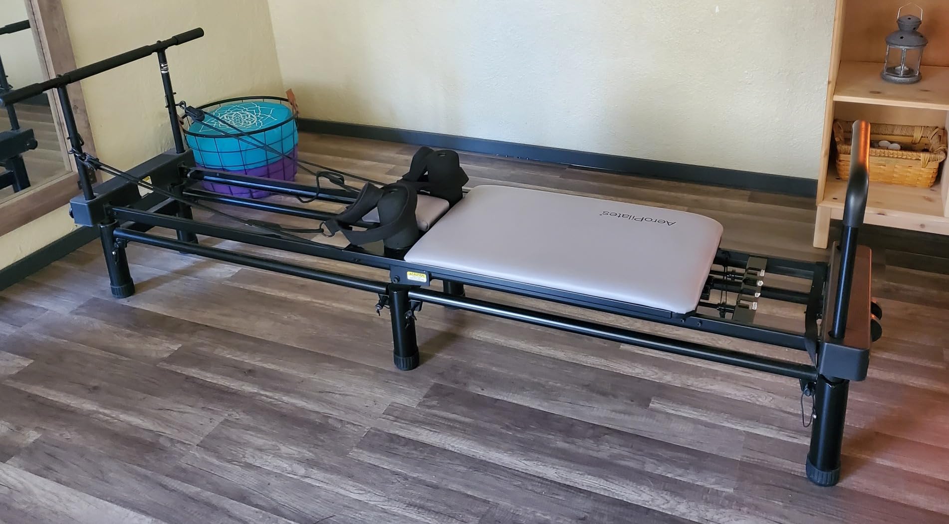 AeroPilates Reformer 4420 Plus Floor Mat - Pilates Reformer Workout Machine for Home Gym - Cardio Fitness Rebounder - Foldable - 300 lbs Weight Capacity customer photo 2