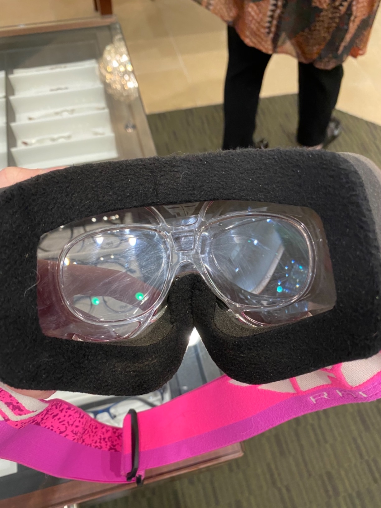 Universal SKI AND SNOWBOARD GOGGLES Rx Prescription Adaptor. Optical Insert for Glasses Wearers That Fits Inside Most Adult Snow Goggles. For Men & Women. Also for Motocross customer photo 1