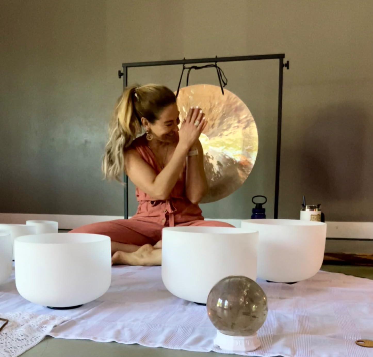 Unlimited Chinese Wind Gongs Includes Traditional Chinese Gong Mallet & Rope for Hanging/Bronze Chinese Gong/For Sound Healing, Meditation, & Yoga customer photo 2