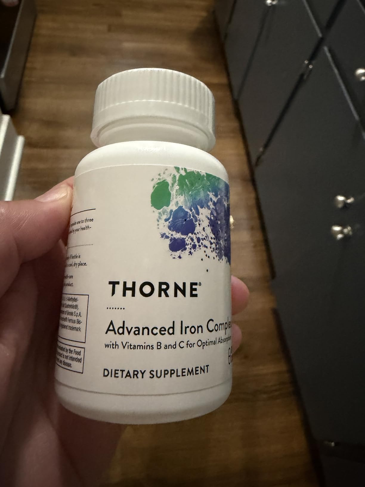 THORNE - Advanced Iron Complex - Complete Blood Support Formula* - Elemental Iron, Folate, B and C Vitamins for Optimal Absorption - Chelated Iron Supplement - Gluten, Dairy & Soy-Free - 60 Capsules customer photo 1