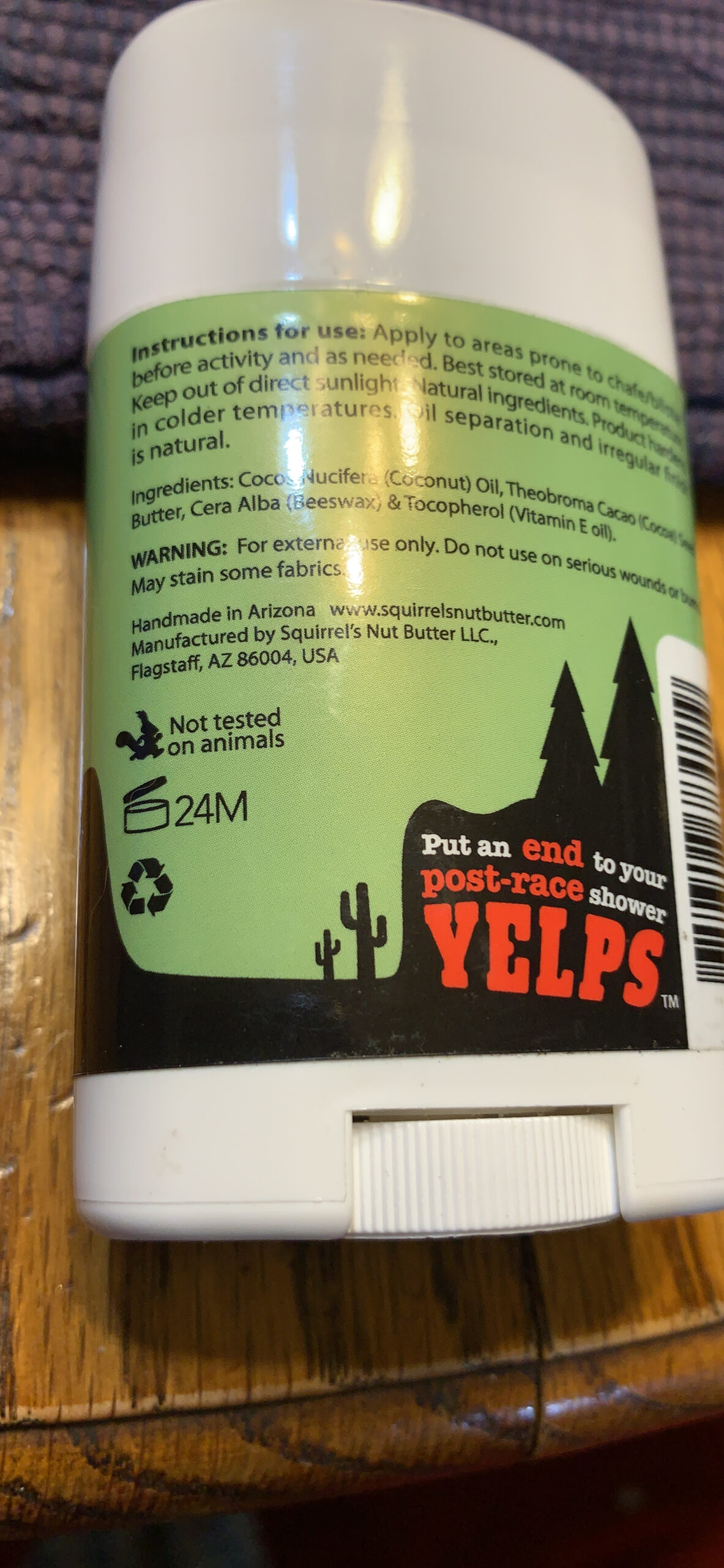 Squirrel's Nut Butter Anti Chafing Stick | All Natural Chafe Prevention & Skin Care for Athletes, Runners & Adventurers | Thighs, Arms, Pack Straps & More | 1.7 oz customer photo 2
