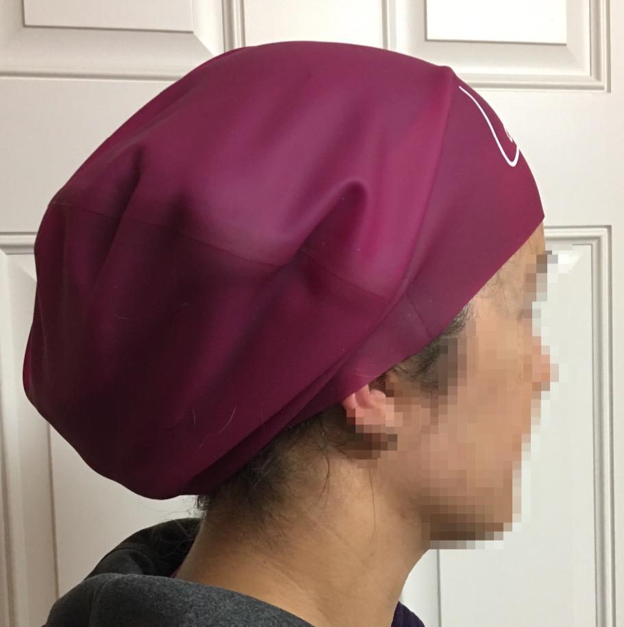 Large Swim Cap for Long Hair - Waterproof Durable Silicone Swimming Cap for Braids, Dreadlocks, Weaves, Afros, Curls - Swim Caps for Women & Men - Anti-Leak Seal for Pool, Beach, Laps & Water Workouts customer photo 2