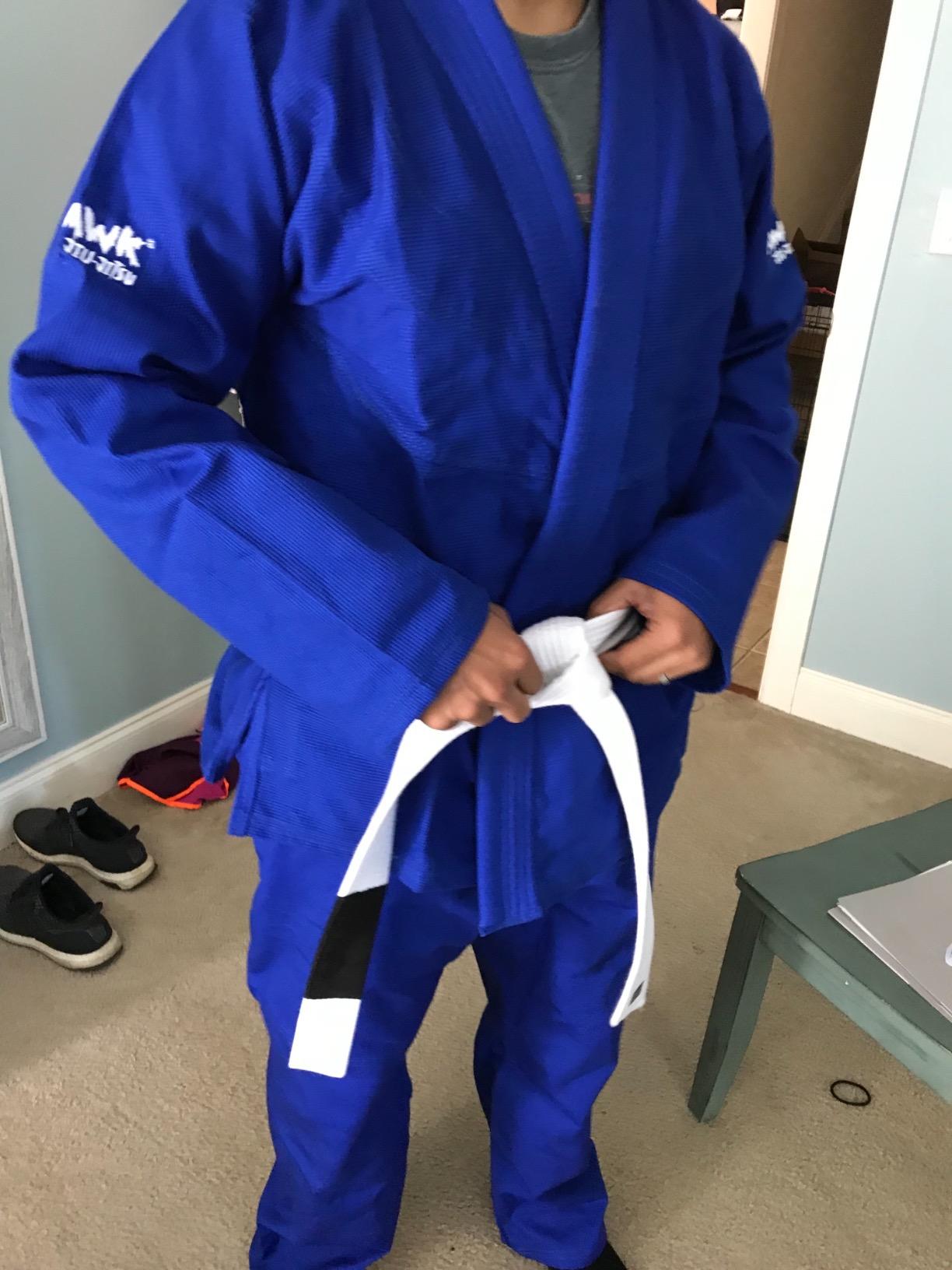 Hawk Sports Brazilian Jiu Jitsu Gi for Men and Women with Jacket, Pants, and White Belt for Martial Arts Training customer photo 2