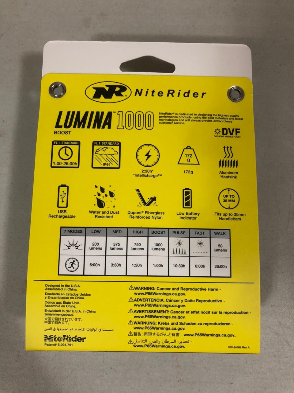 NiteRider Lumina Boost 1000 Bike Light - 1000 Lumens - USB Rechargeable - Boost Mode - Day & Night Road/MTB Headlight customer photo 2