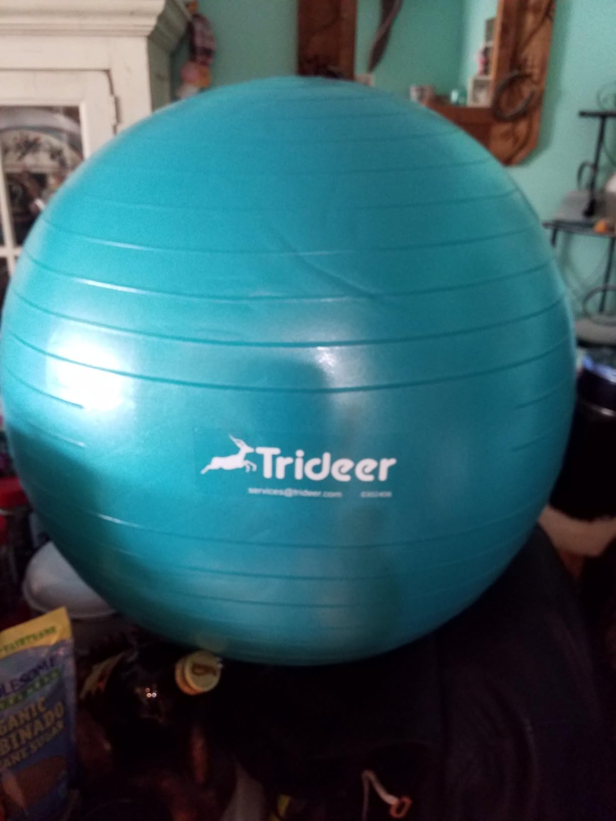 Trideer Exercise Ball for Yoga, Pilates & Fitness - Stability Ball Equipment for Home Gym & Office Chair, Core & Balance Training Accessories, Physical Therapy Equipment, Quick Pump Included, 5 Sizes customer photo 1
