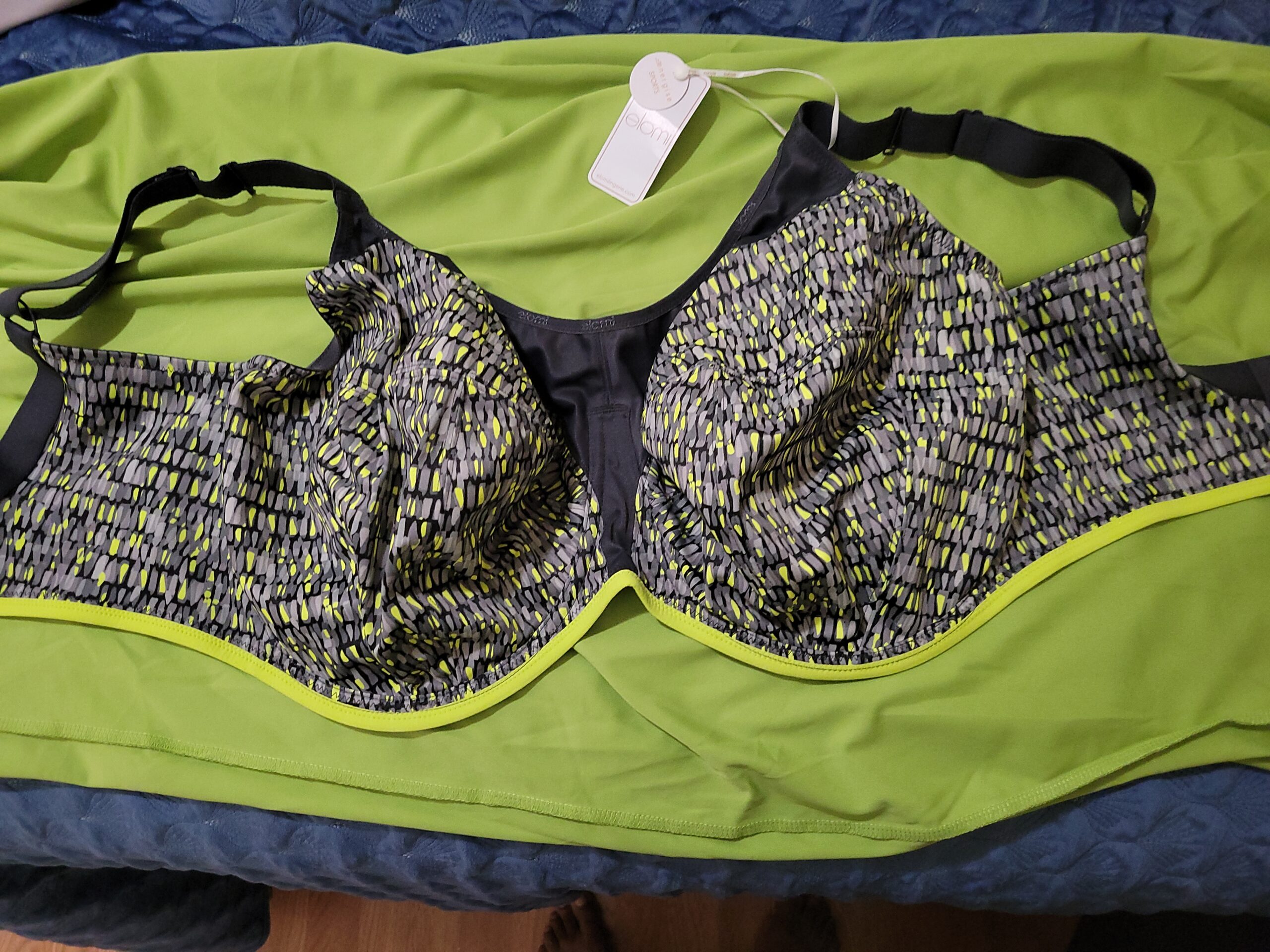 Elomi Womens Energise Sports Bra: High Impact Support. Non-Compression Design, Racerback Option. UK Sizes D-k, Us Sizes D-o customer photo 2