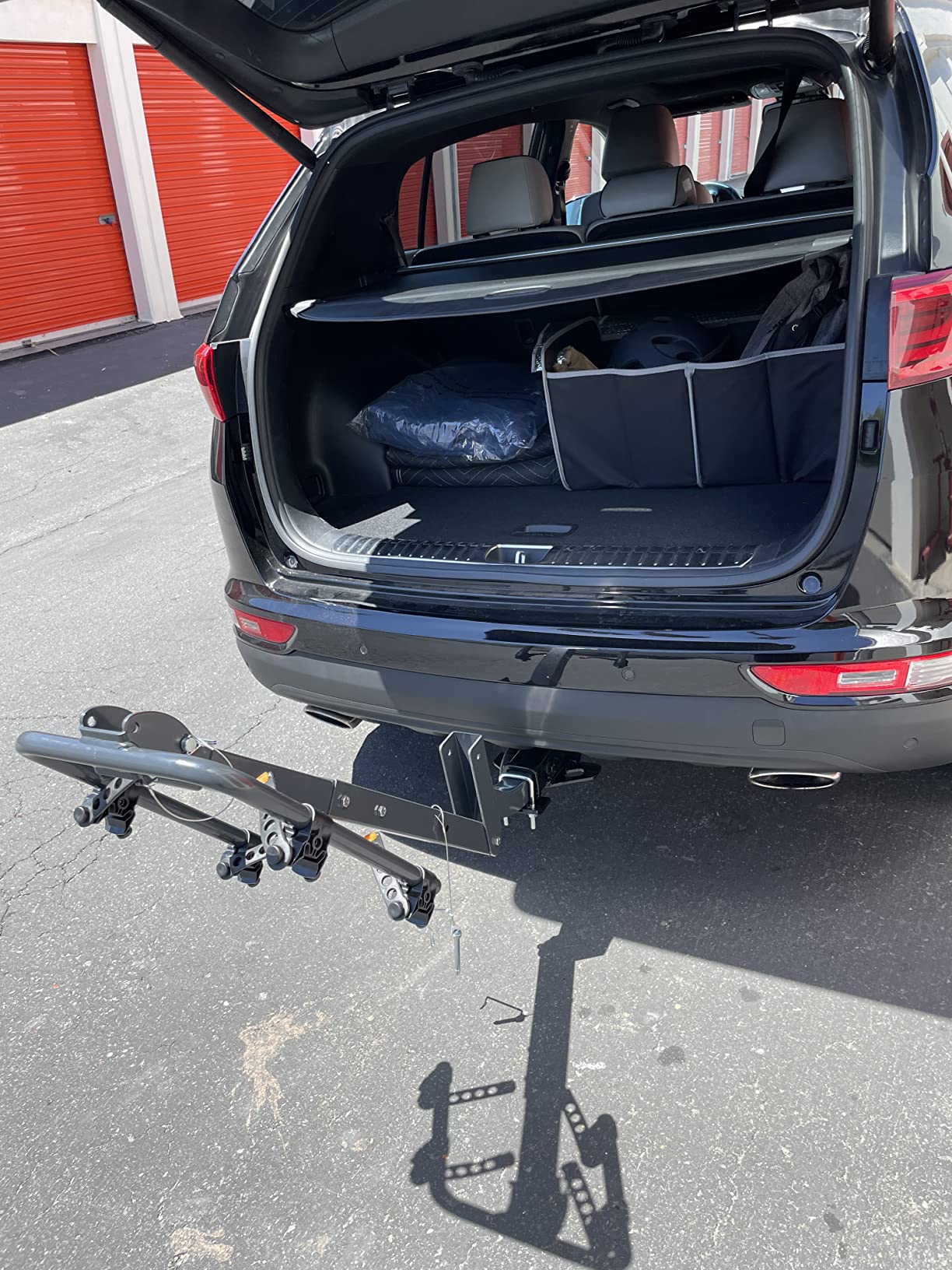 IKURAM R 4 Bike Rack Bicycle Carrier Racks Hitch Mount Double Foldable Rack for Cars, Trucks, SUV's and minivans with a 2